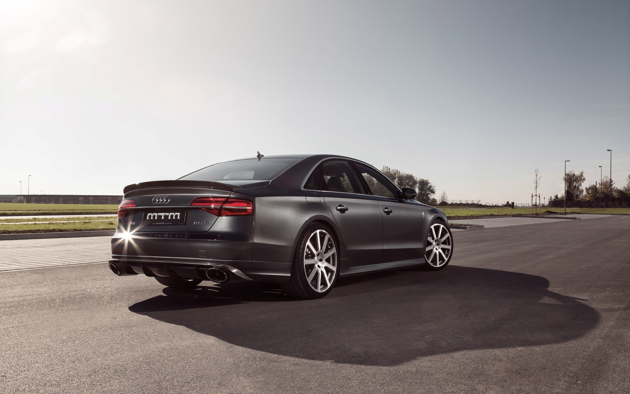 day, sunlight, transportation, no people, wheel, road, tire, motion, sports car, land vehicle, luxury, Audi, 2K, Audi s8, sky, clear sky, speed, motor vehicle, HD Wallpaper