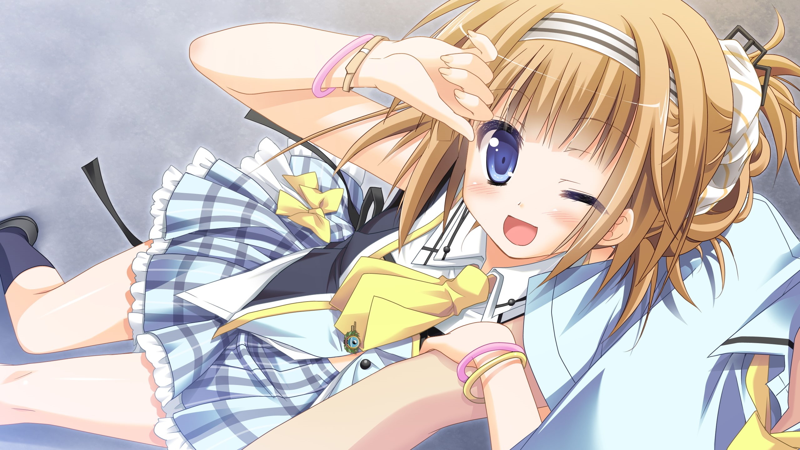 kanami, wink, 2K, blush, sesena, alcot, game, utashiro, summer, yau, seifuku, HD Wallpaper