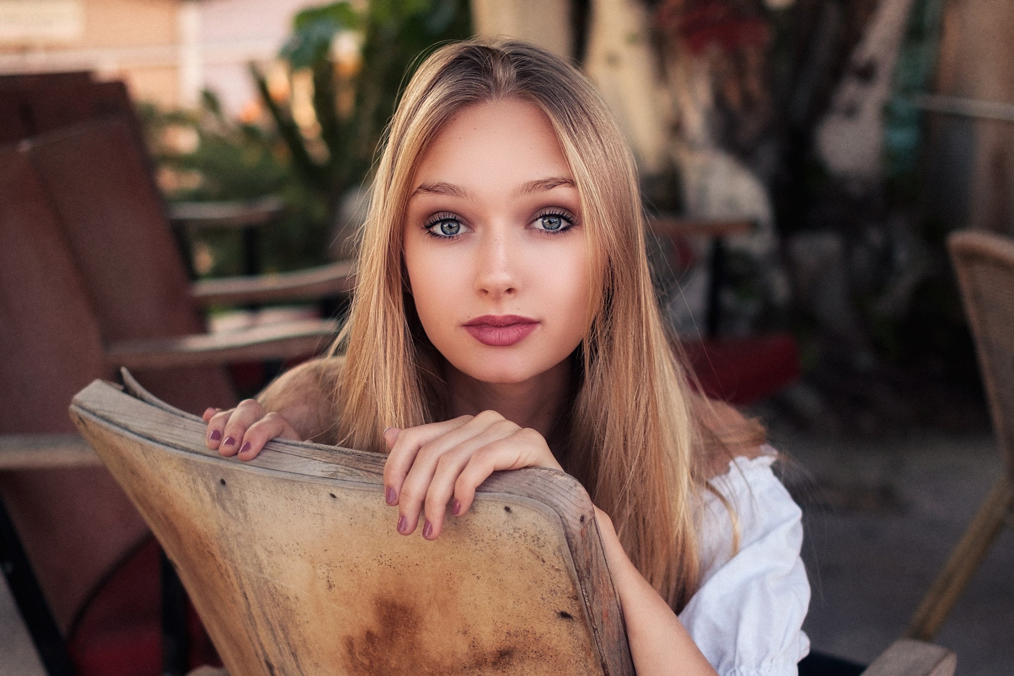blonde, David Mas, 500px, 1080P, face, portrait, women, HD Wallpaper