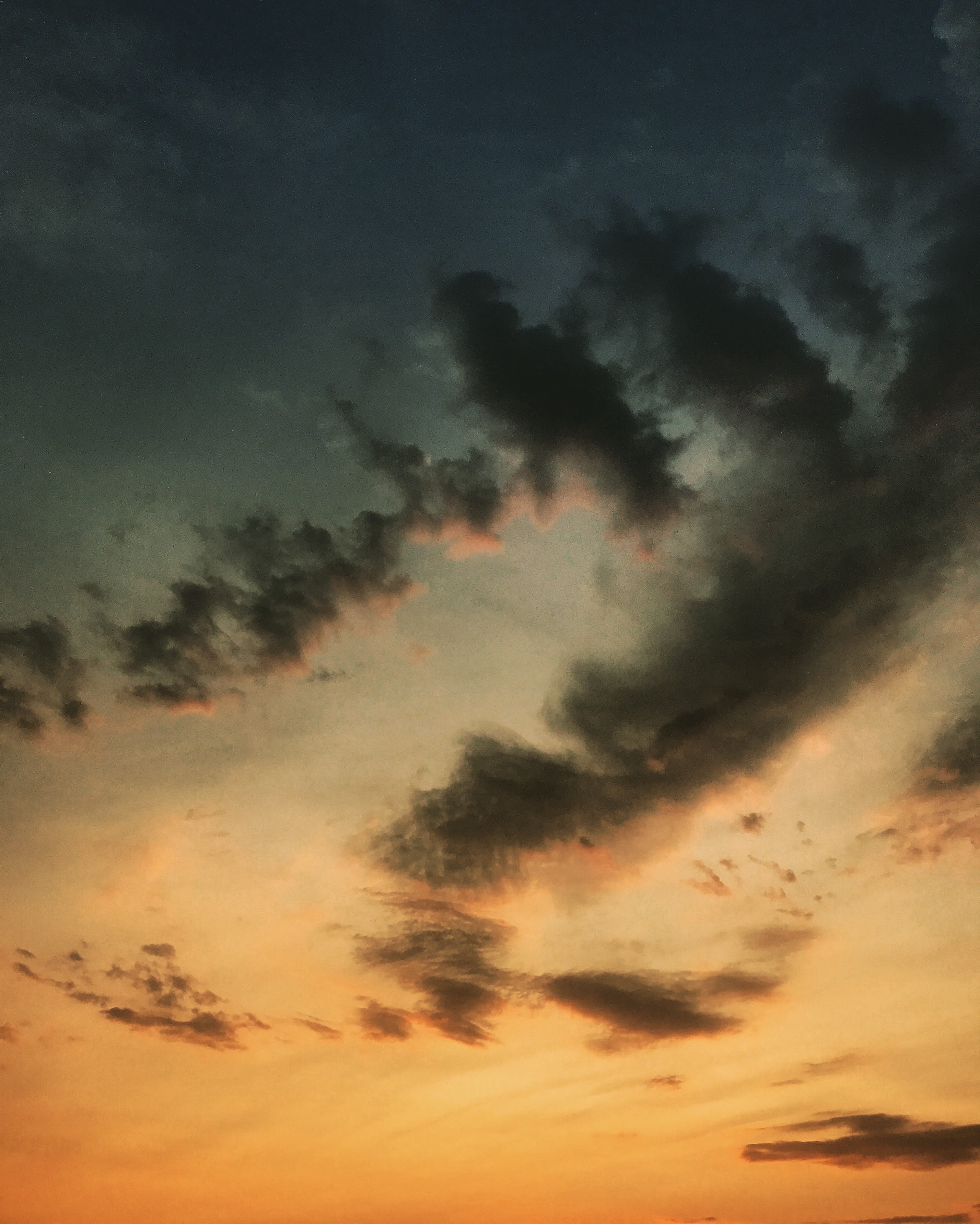 idyllic, bucharest, outdoors, storm, sky, low angle view, no people, tranquil scene, awe, cloud - sky, cloudscape, backgrounds, tranquility, romania, dusk, Phone HD Wallpaper