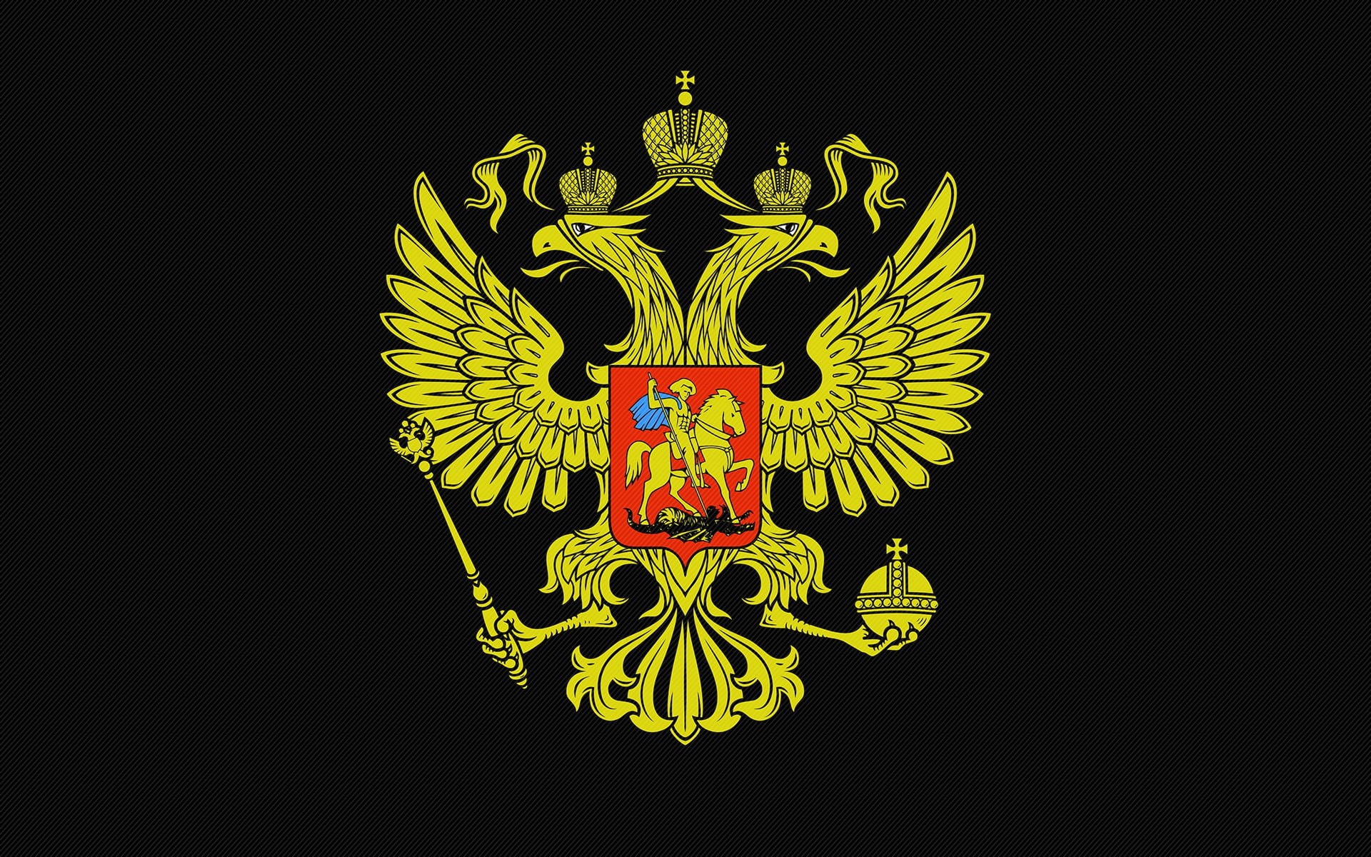 1080P, double-headed eagle, coat of arms, Russia, HD Wallpaper