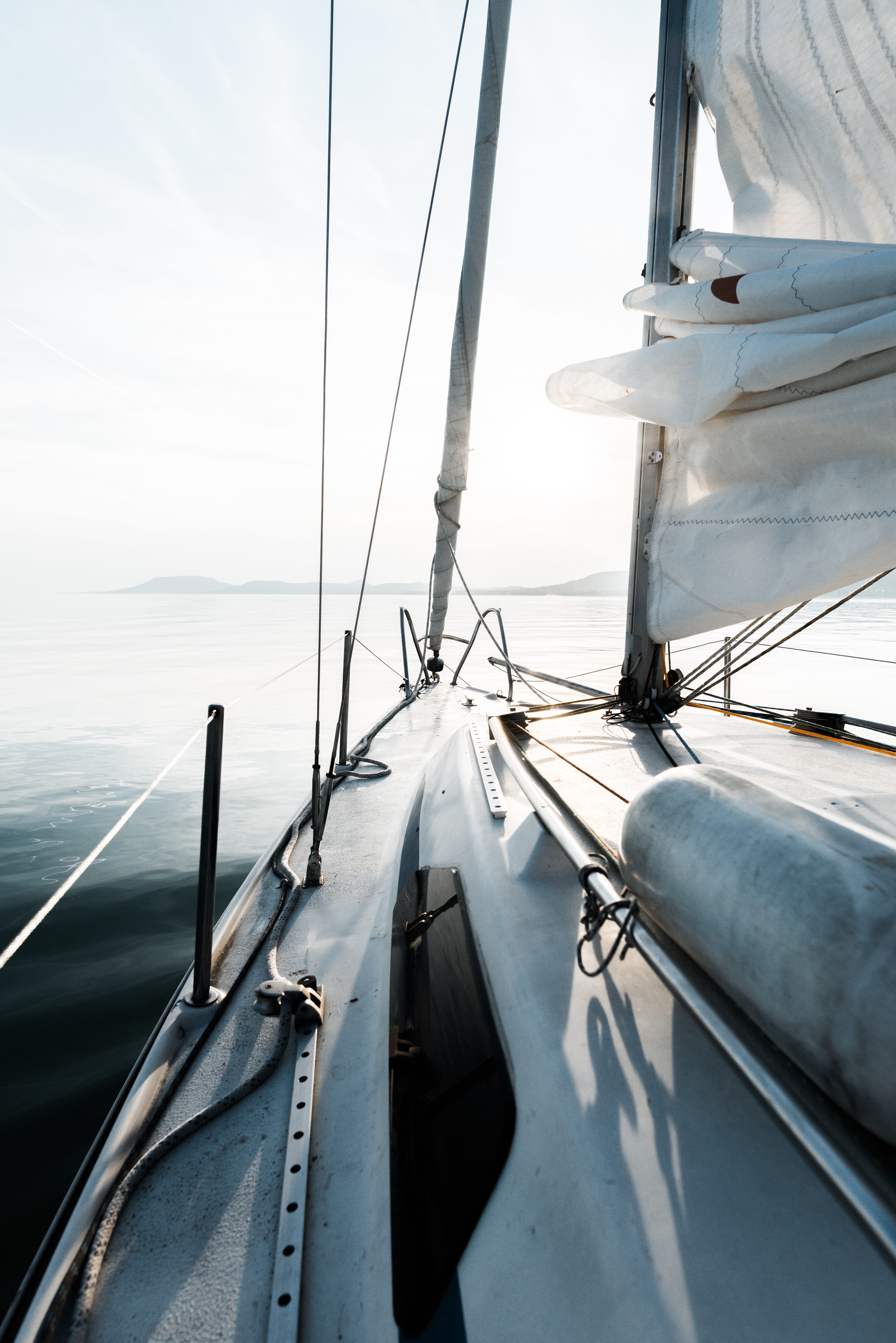 sailing, no people, pole, nautical vessel, rope, sea, adventure, mode of transportation, ship, yacht, day, transportation, sky, 5K, lock screen background, Phone HD Wallpaper