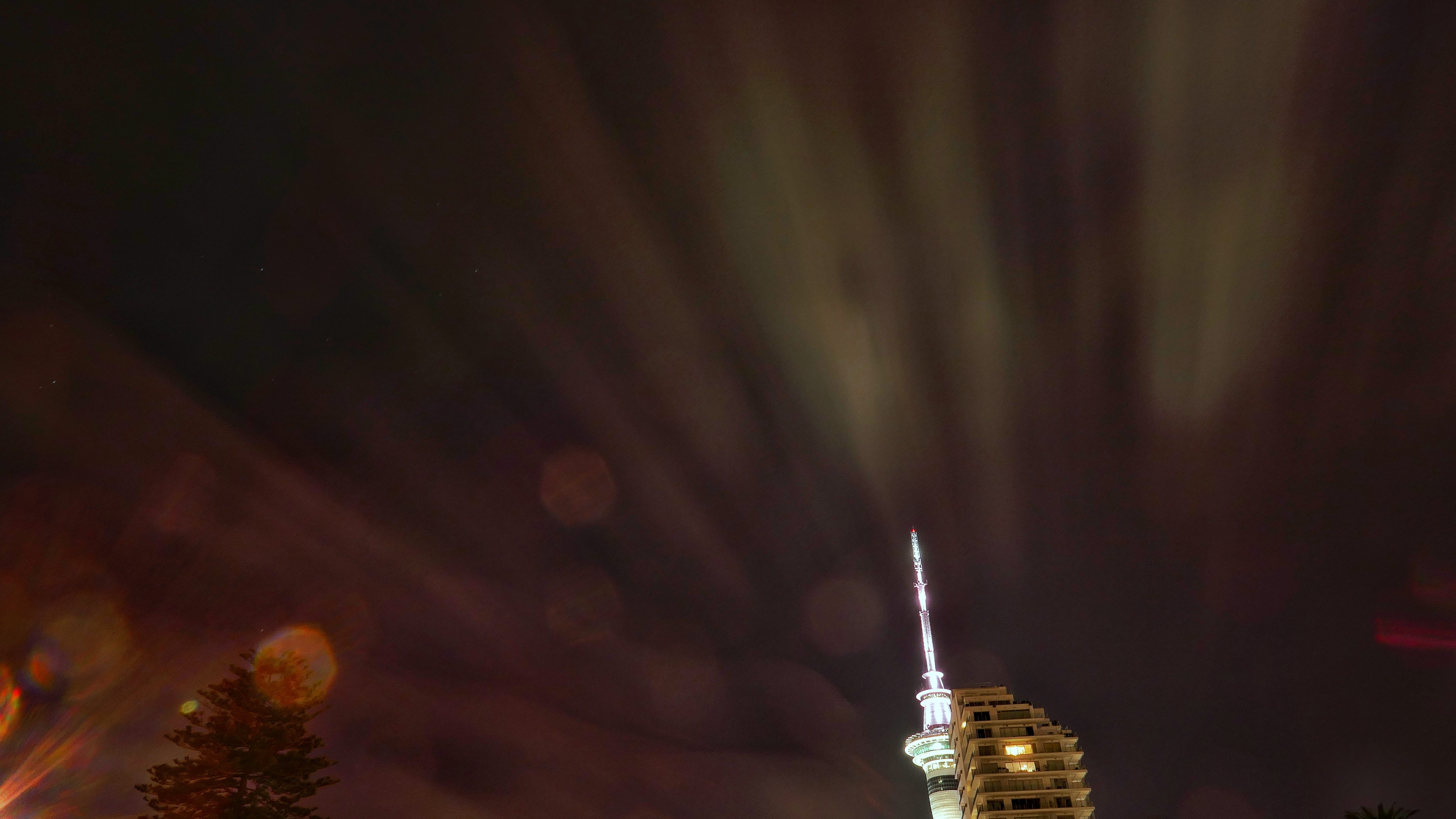 darkness, no people, night, communication, nz, exposure, cloud - sky, city, illuminated, clouds, travel destinations, building exterior, tv tower, low angle view, HD Wallpaper