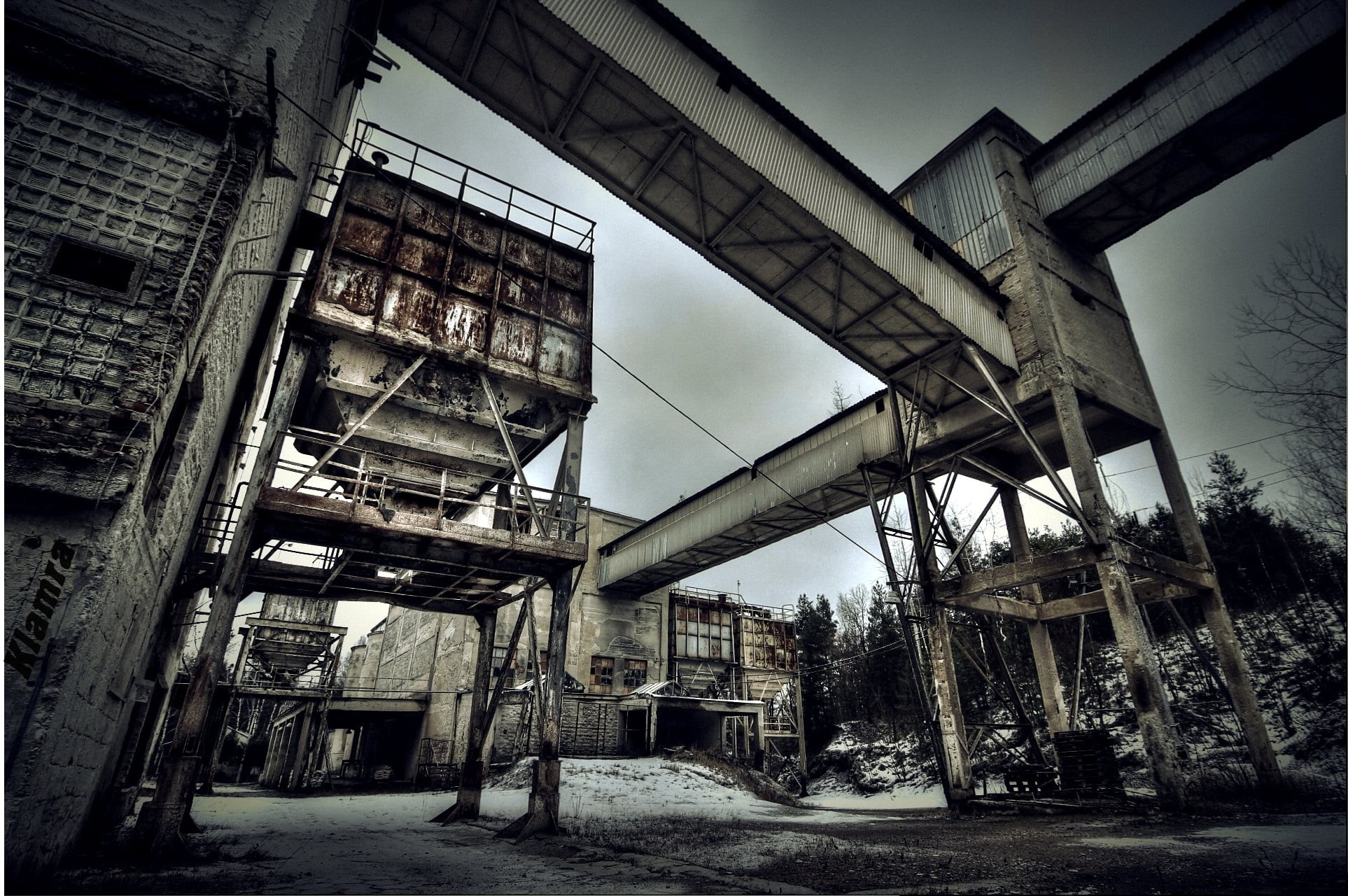 factory, abandoned, urbex, 1080P, Poland, HD Wallpaper