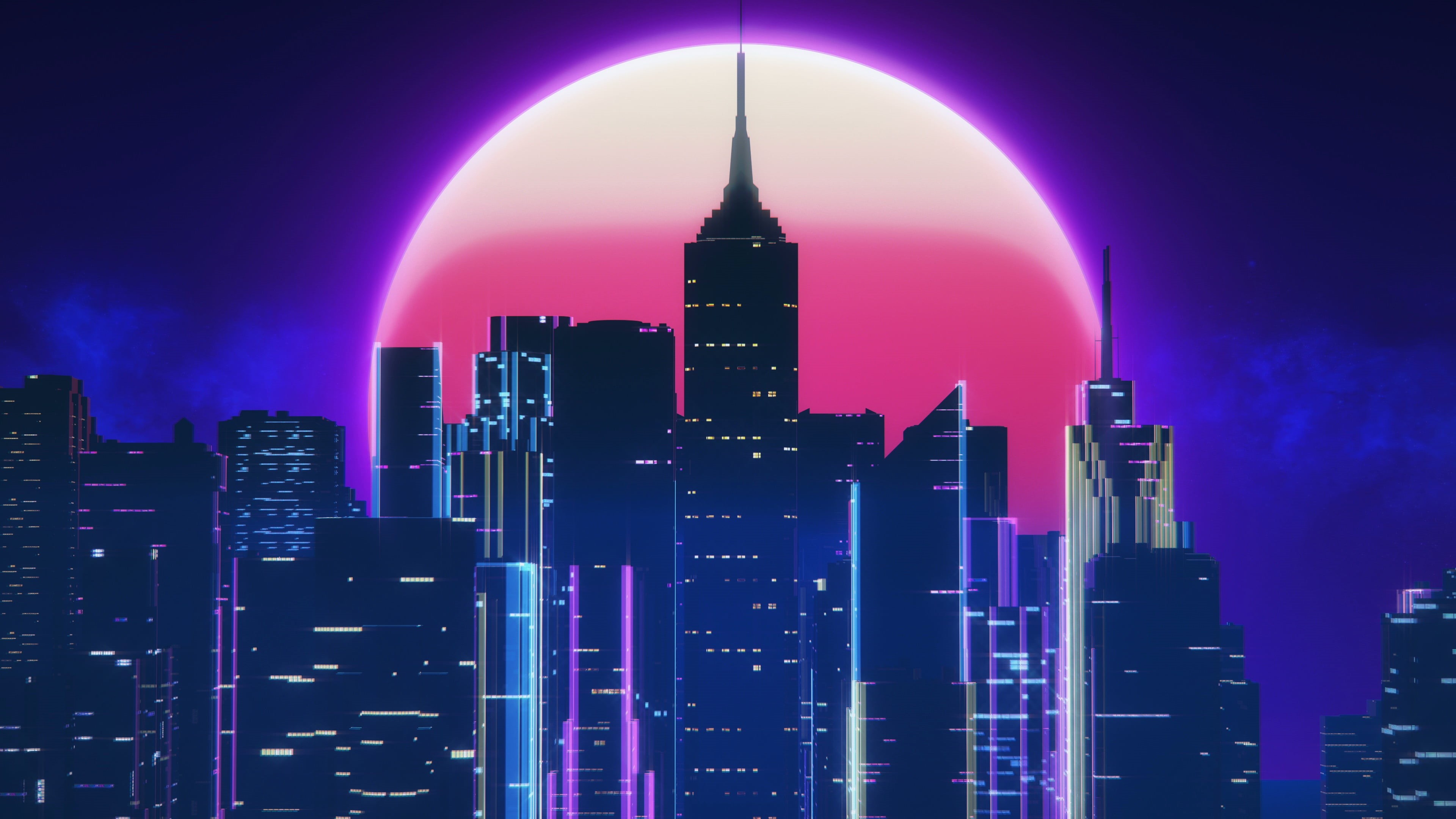 art, skyscraper, city, financial district, illuminated, vector, built structure, new, sky, skyline, landscape, residential district, skycrapers, tower, HD Wallpaper