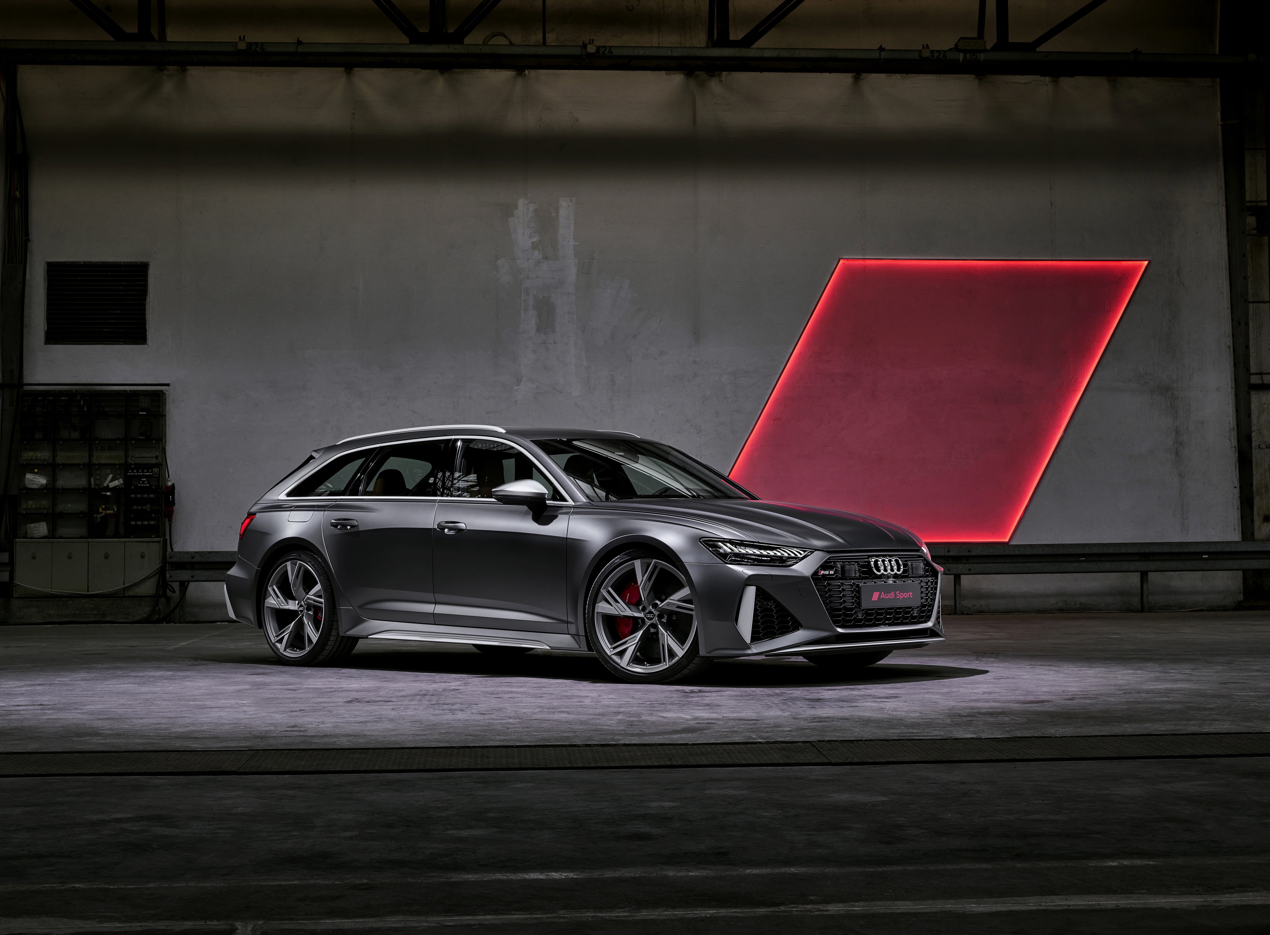 universal, 2019, 2020, light, RS 6, V8 Twin-Turbo, Audi, 4K, RS6 Avant, dark gray, HD Wallpaper