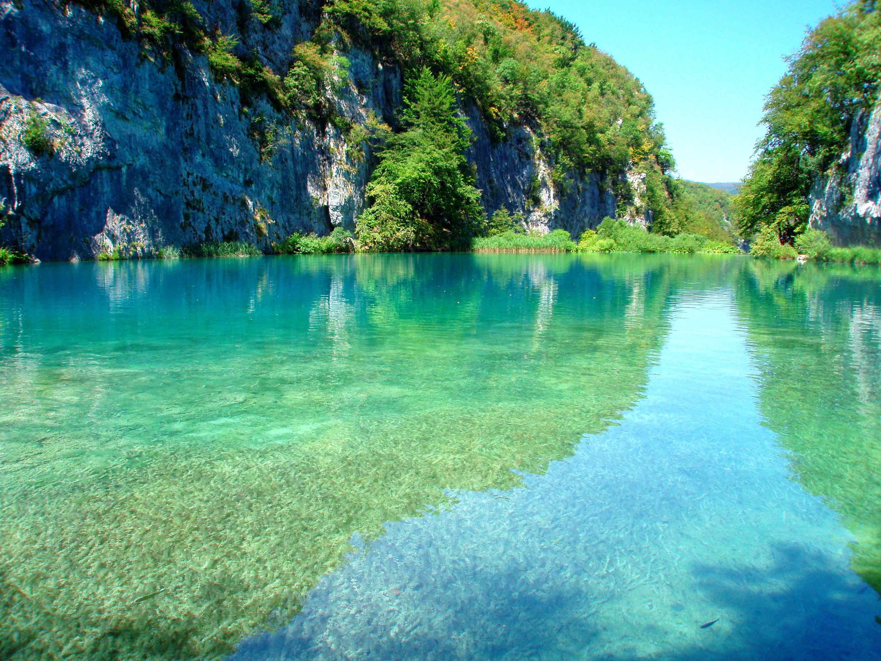 island, forest, turquoise Colored, mountain, rock - Object, lake, summer, scenics, water, outdoors, scenics - nature, 2K, body, river, croatia, beach, HD Wallpaper