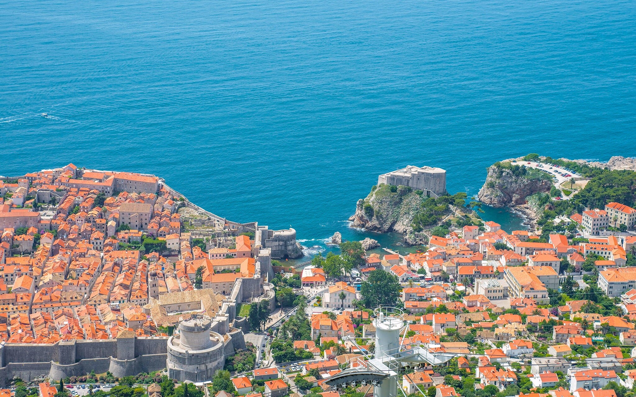 Dubrovnik, Adriatic Sea, building, The Adriatic sea, panorama, coast, sea, 1080P, Croatia, HD Wallpaper