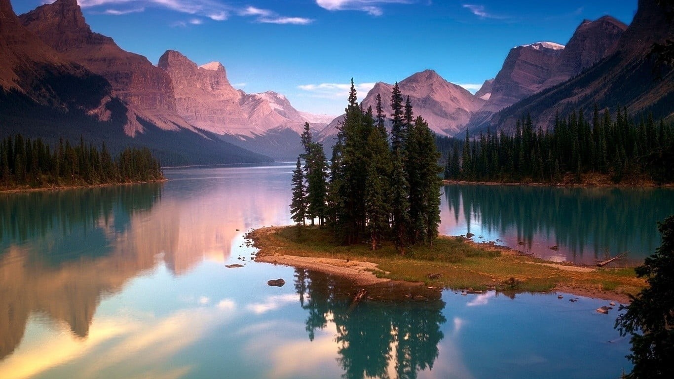 tranquility, beauty in nature, environment, land, forest, mountain, travel destinations, trees, tranquil scene, pine, coniferous tree, lake, outdoors, pine tree, HD Wallpaper