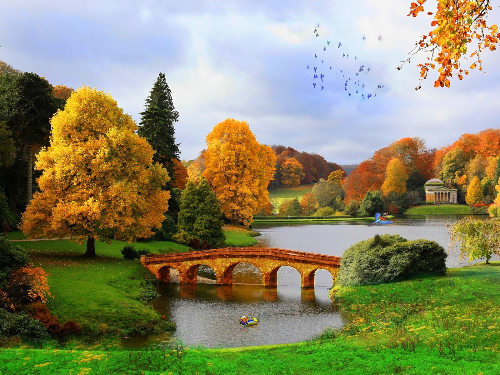 720P, change, bridge - man made structure, cloud - sky, tree, plant, concrete, nature, built structure, lake, no people, HDR, beauty in nature, architecture, HD Wallpaper