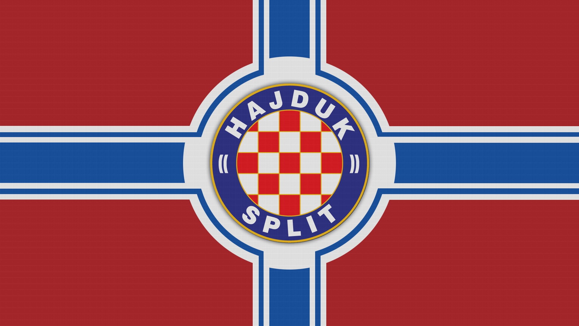 red, communication, competition, blue, patriotism, sign, striped, sport, white color, no people, text, 1080P, success, hajduk split croatia, symbol, shape, HD Wallpaper
