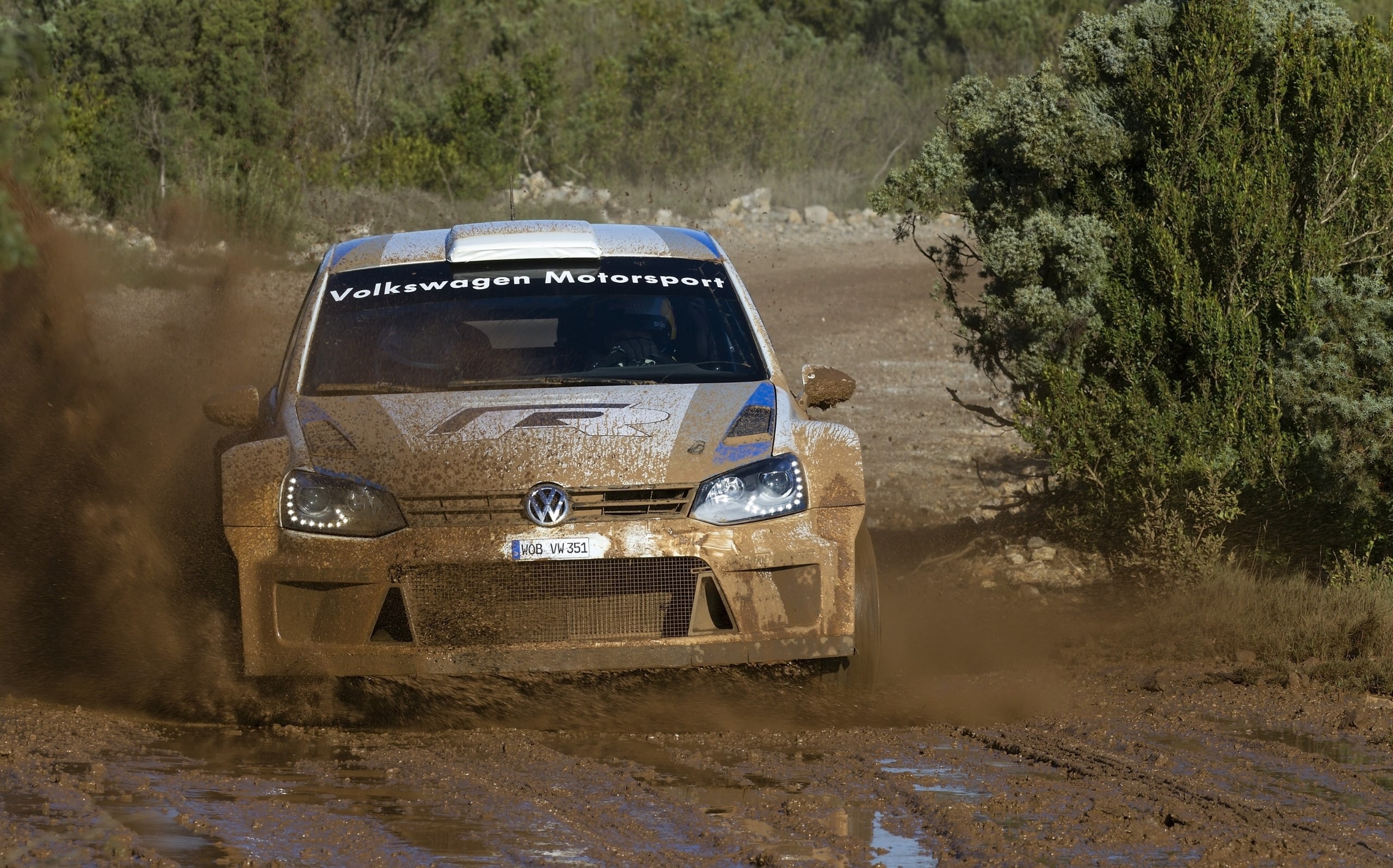 vehicle, Volkswagen Polo, car, 2K, racing, mud, dirt, race cars, Volkswagen, numbers, Rally, HD Wallpaper