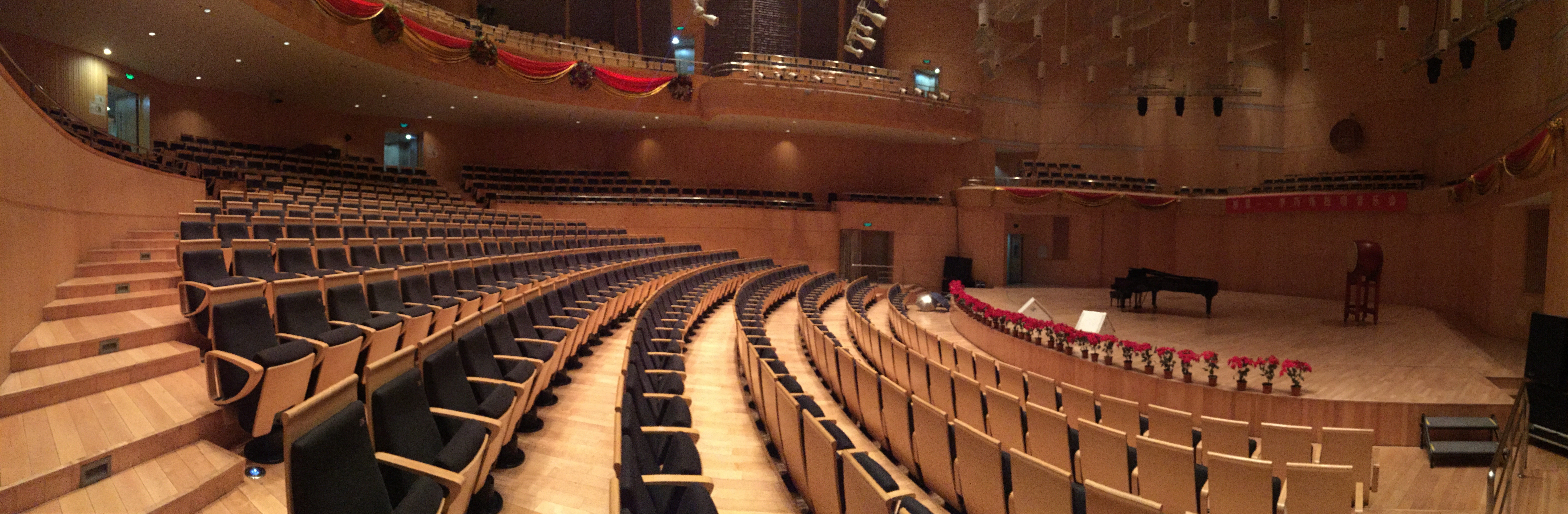 concert hall, 8K, theater, bleachers, piano, arts culture and entertainment, no people, stage - performance space, large group of objects, seats, stage, HD Wallpaper