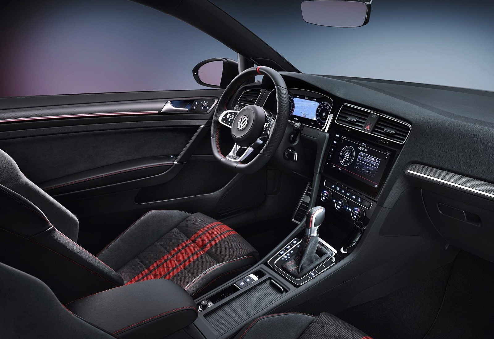 motor vehicle, car, concept, (2018), land vehicle, dashboard, radio, steering wheel, control panel, golf, control, luxury, leather, transportation, gti, HD Wallpaper