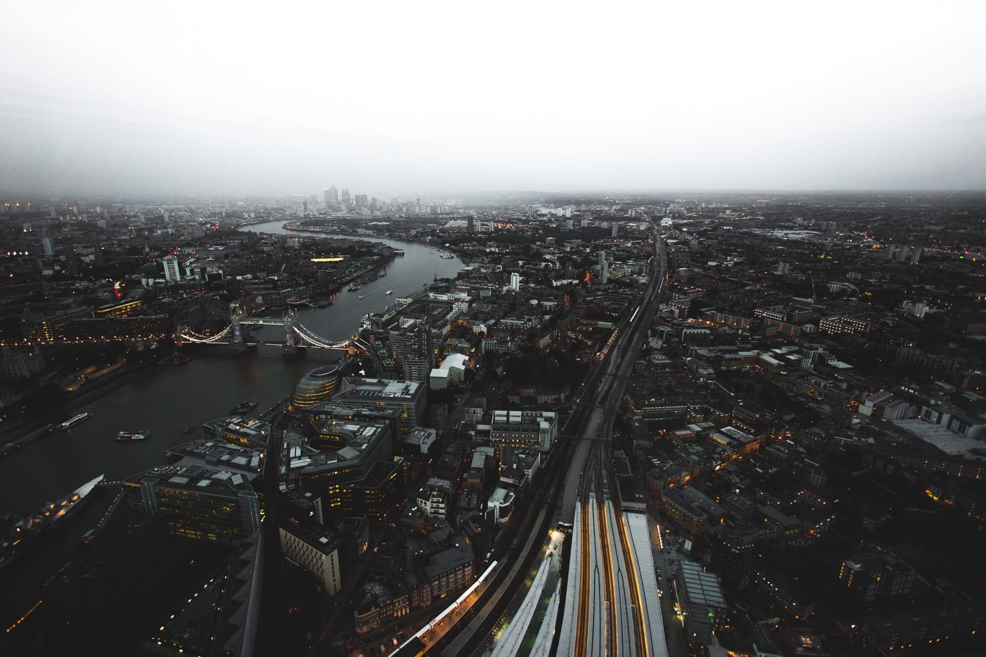 2000x1334 px, female, Lights, london, MIST, people, Tower Bridge, bridge, Skyscraper, Cityscape, hd, px, x, models, 1080P, tower, building, art, river, HD Wallpaper
