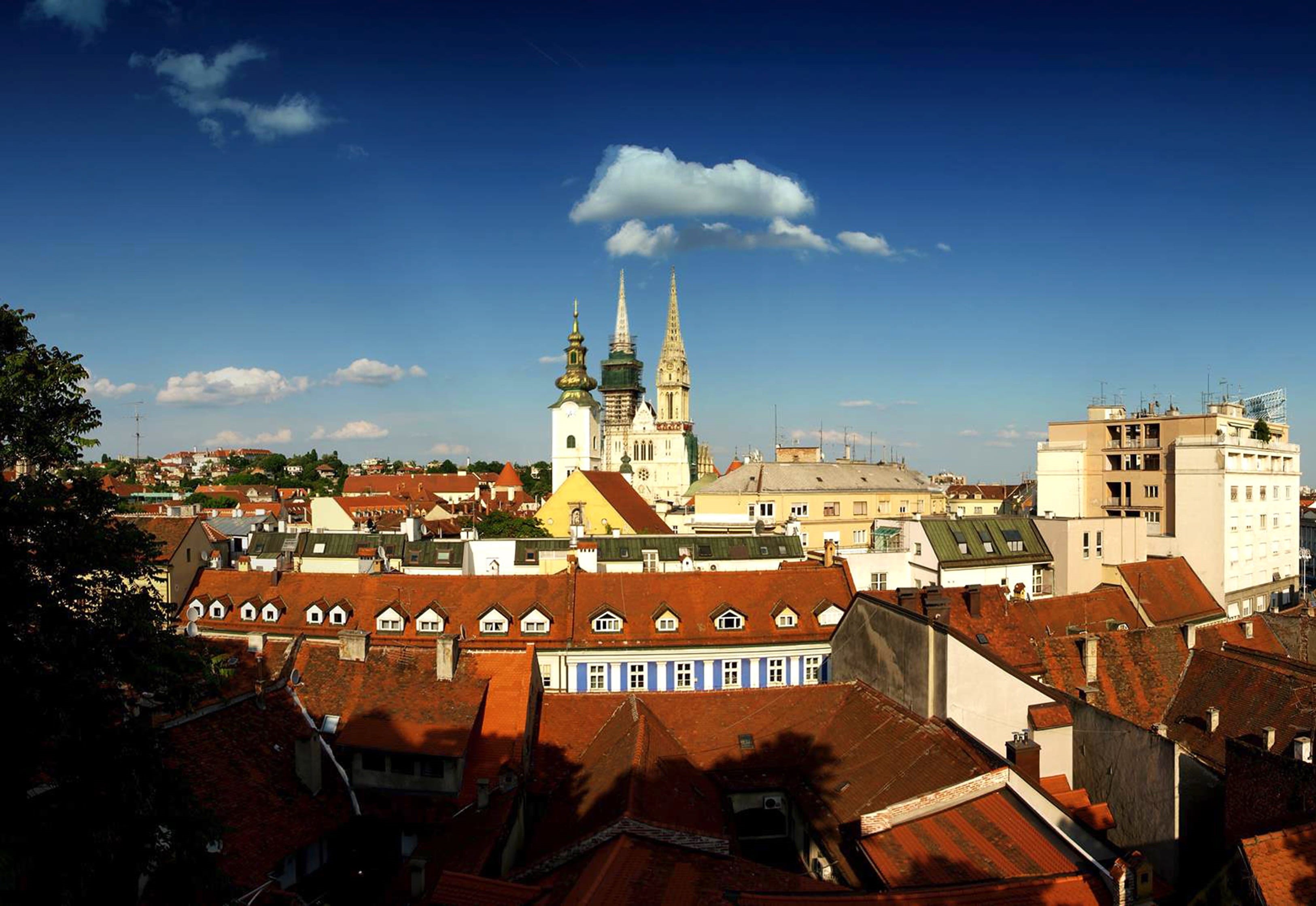 center, Capital, nature, historic, residential district, white, historical, landmark, Zagreb, tourism, destination, place of worship, travel, Croatia, no people, HD Wallpaper