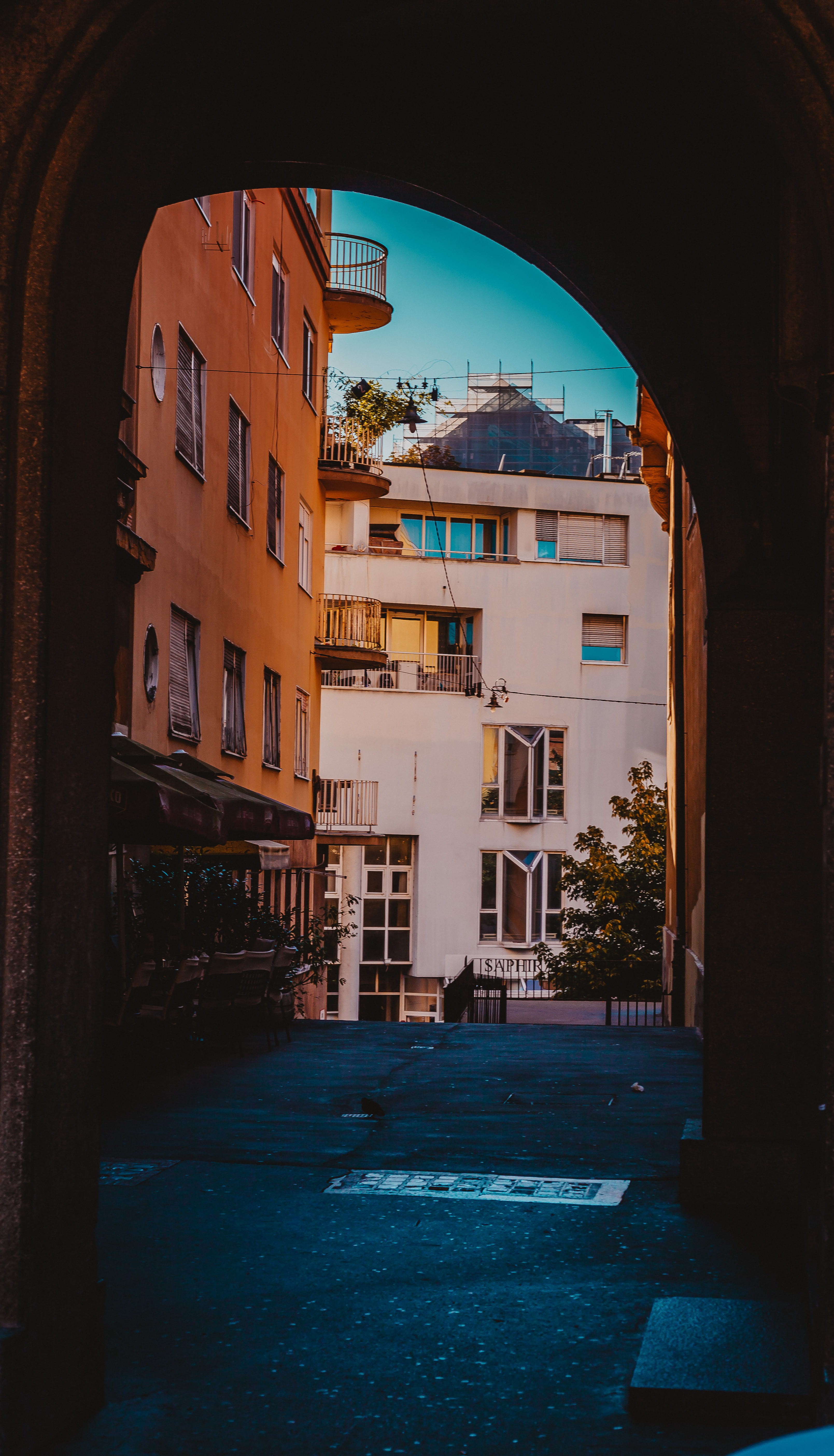 building, no people, sky, house, transportation, street, arch, architecture, croatia, day, building exterior, nature, outdoors, 5K, residential district, Phone HD Wallpaper
