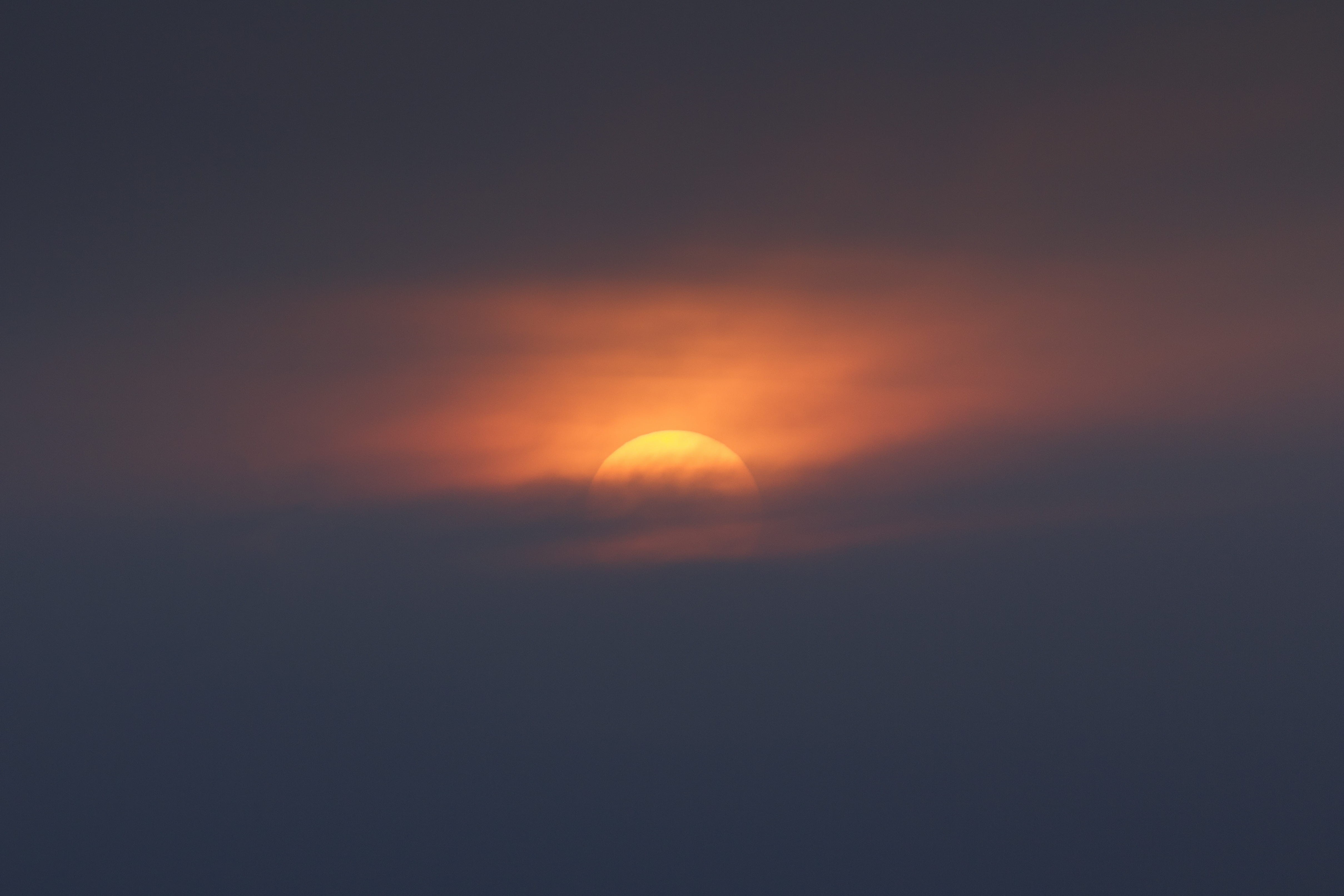 outdoors, space, orange color, sunlight, sun, majestic, tranquility, astronomy, scenics - nature, 4K, zagreb, circle, cloud - sky, shape, sunset, no people, HD Wallpaper