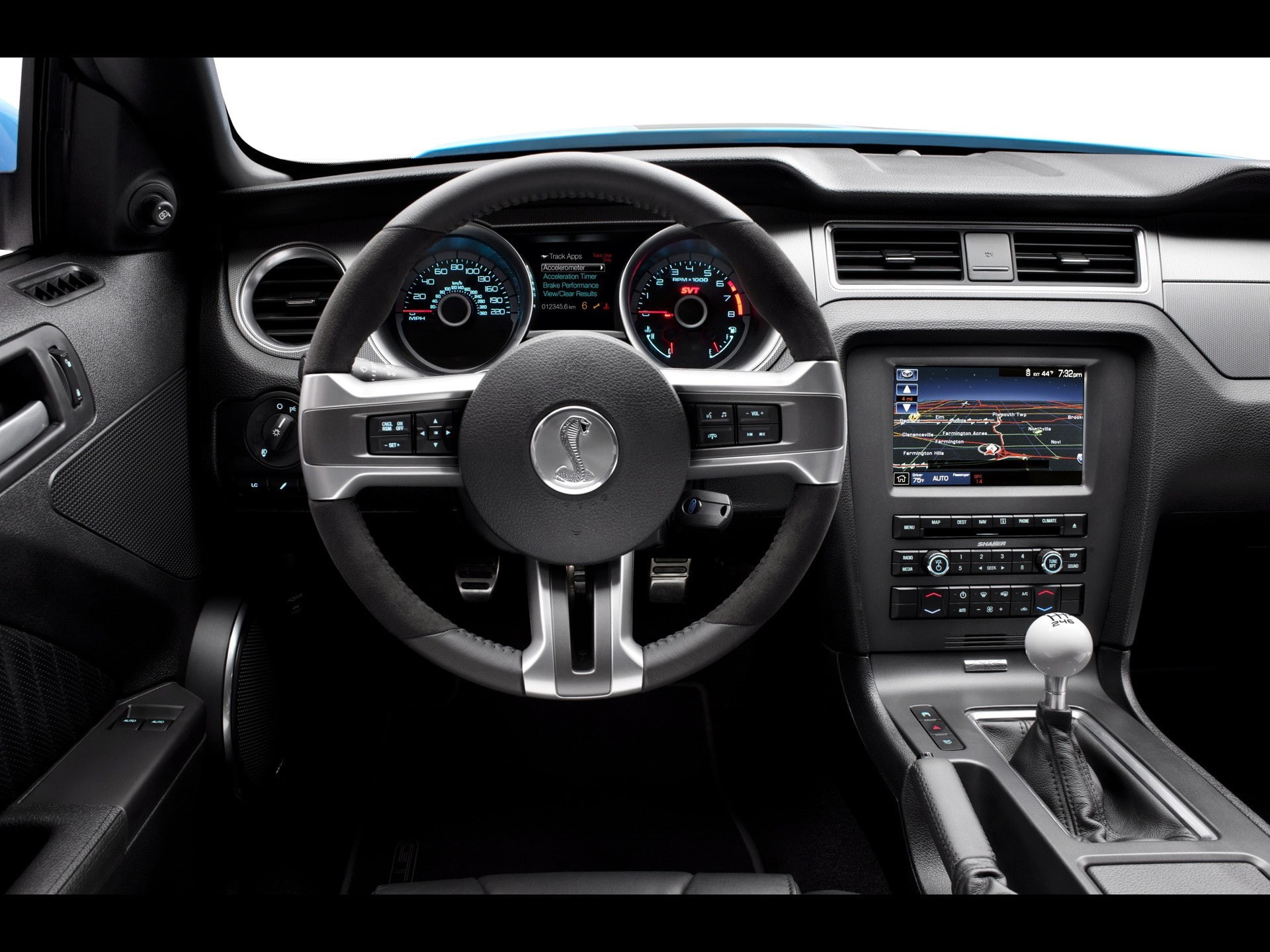 gauges, 1080P, interior, cars, hd, mustang, ford, cobra, shelby, dash, HD Wallpaper