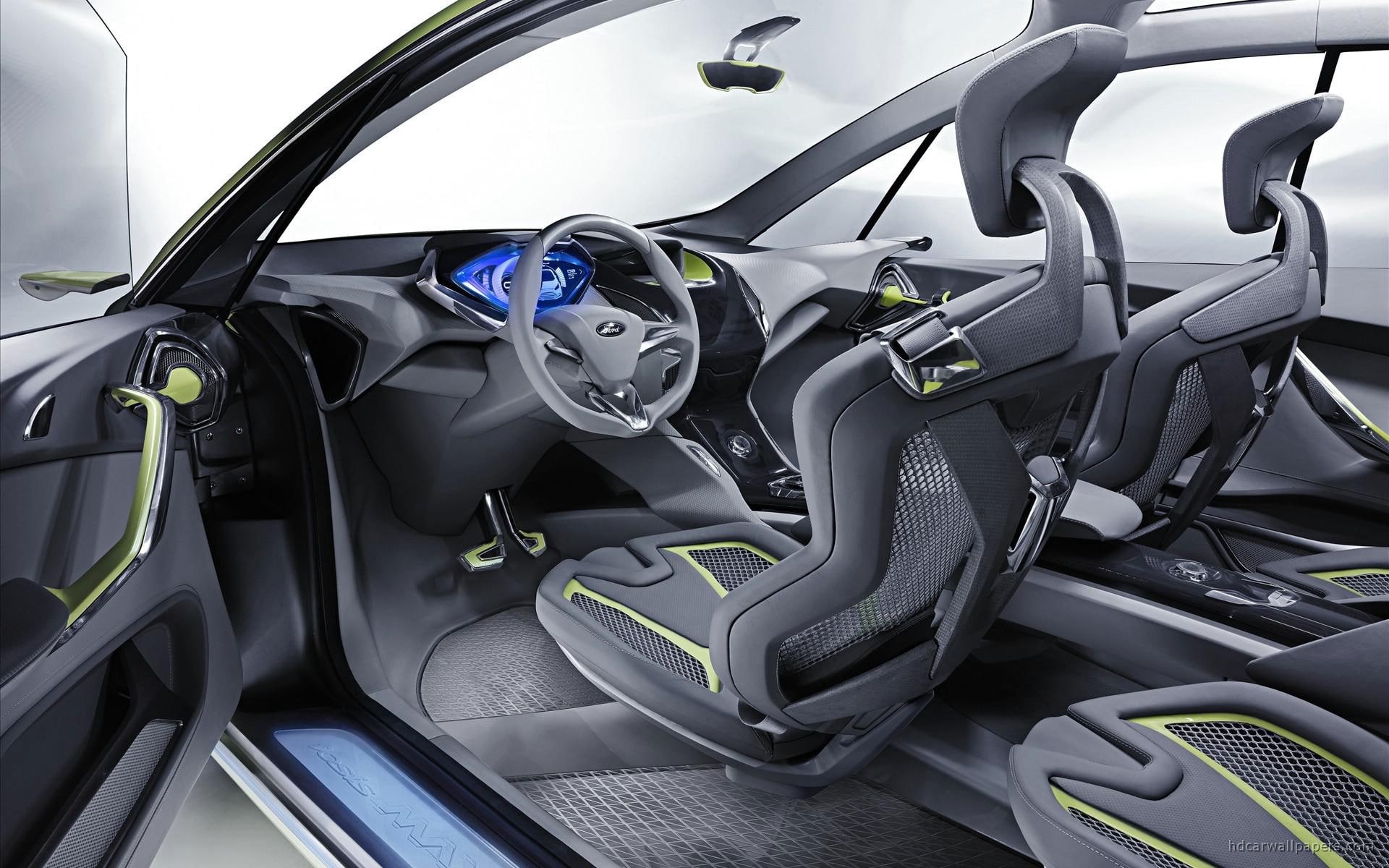 green, 1080P, car, black, cars, ford, max, 2009, concept, interior, iosis, HD Wallpaper
