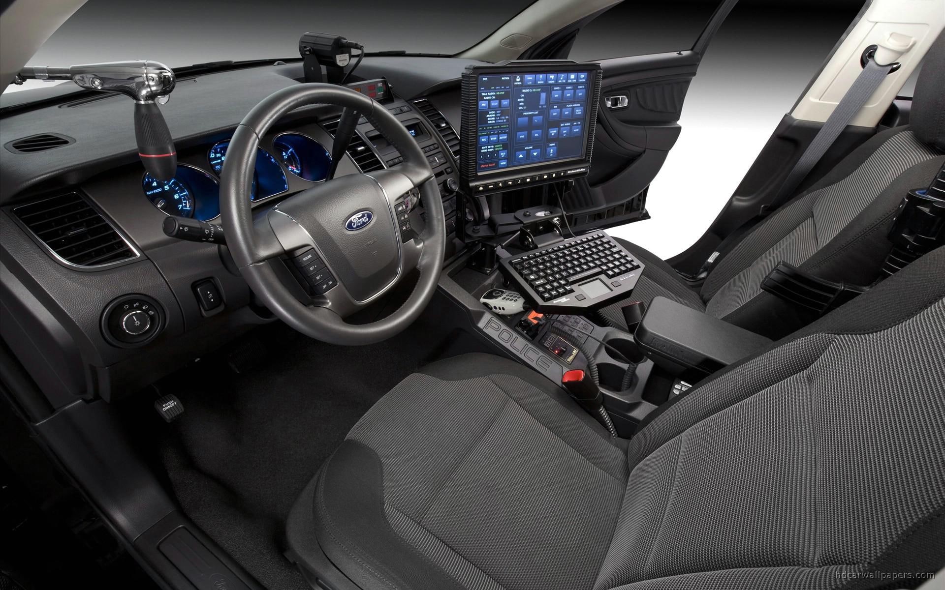 interior, interceptor, ford, steering, wheel, black, cars, 1080P, police, HD Wallpaper