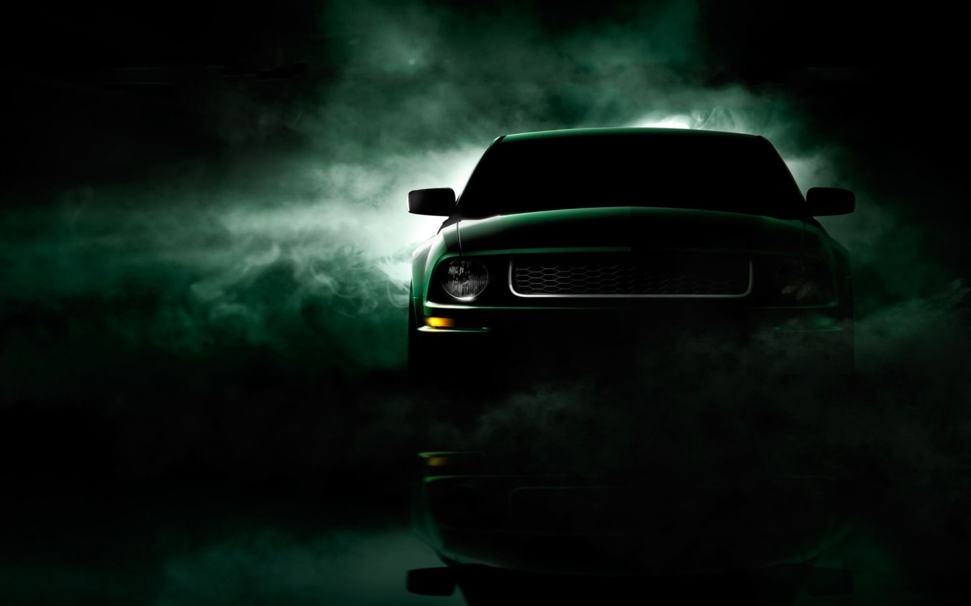 lighting equipment, nature, mode of transportation, land vehicle, Ford Mustang, smoke - physical structure, car, muscle cars, illuminated, headlight, night, HD Wallpaper