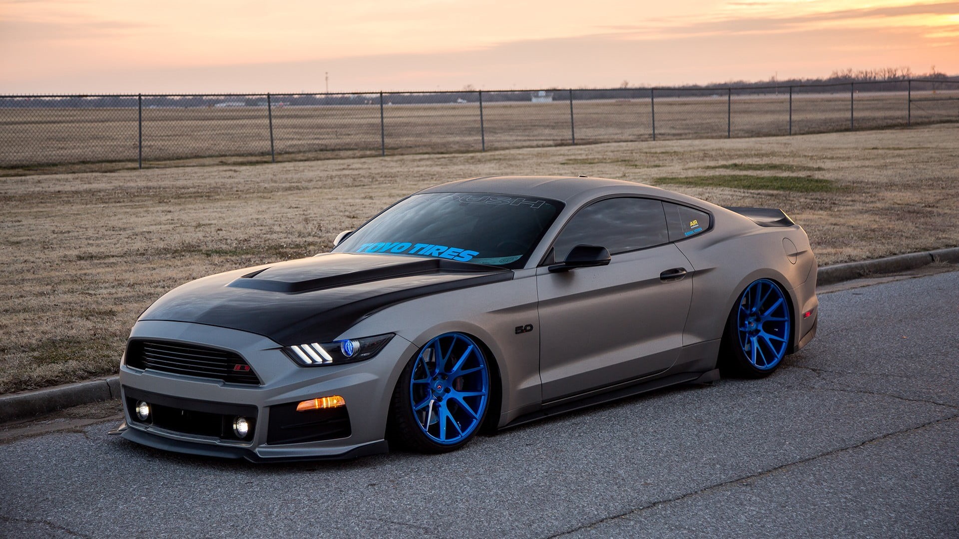 land vehicle, sea, no people, road, motor vehicle, horizon over water, transportation, Stance, car, water, tuning, luxury, rims, sports car, mode of transportation, HD Wallpaper