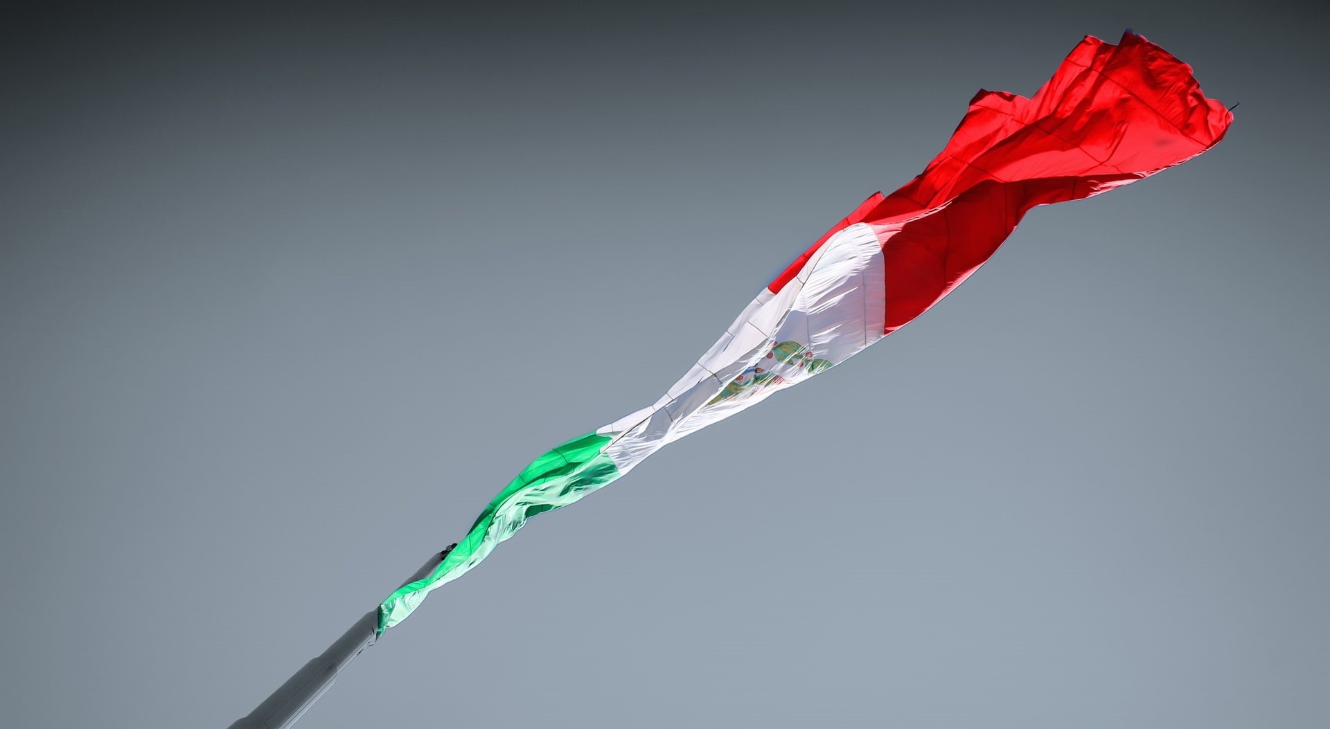 colored background, mid-air, nature, shape, no people, green, freedom, bandera, de, waving, wind, gray background, 1080P, food and drink, Mexico, indoors, HD Wallpaper