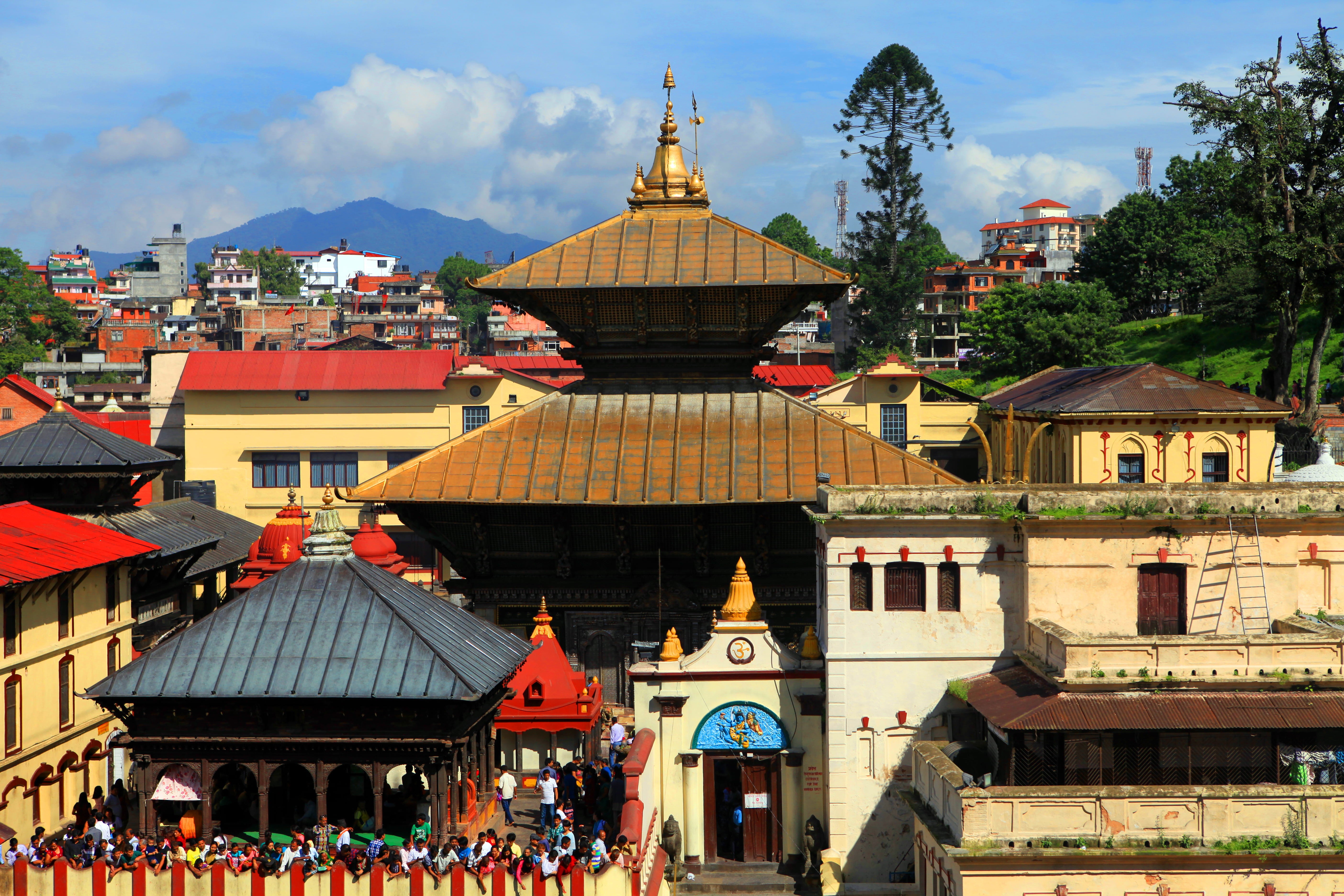 building exterior, hindu, building, travel destinations, religion, cityscape, sky, belief, kathmandu, temple, spirituality, nepal, worship, day, architecture, HD Wallpaper