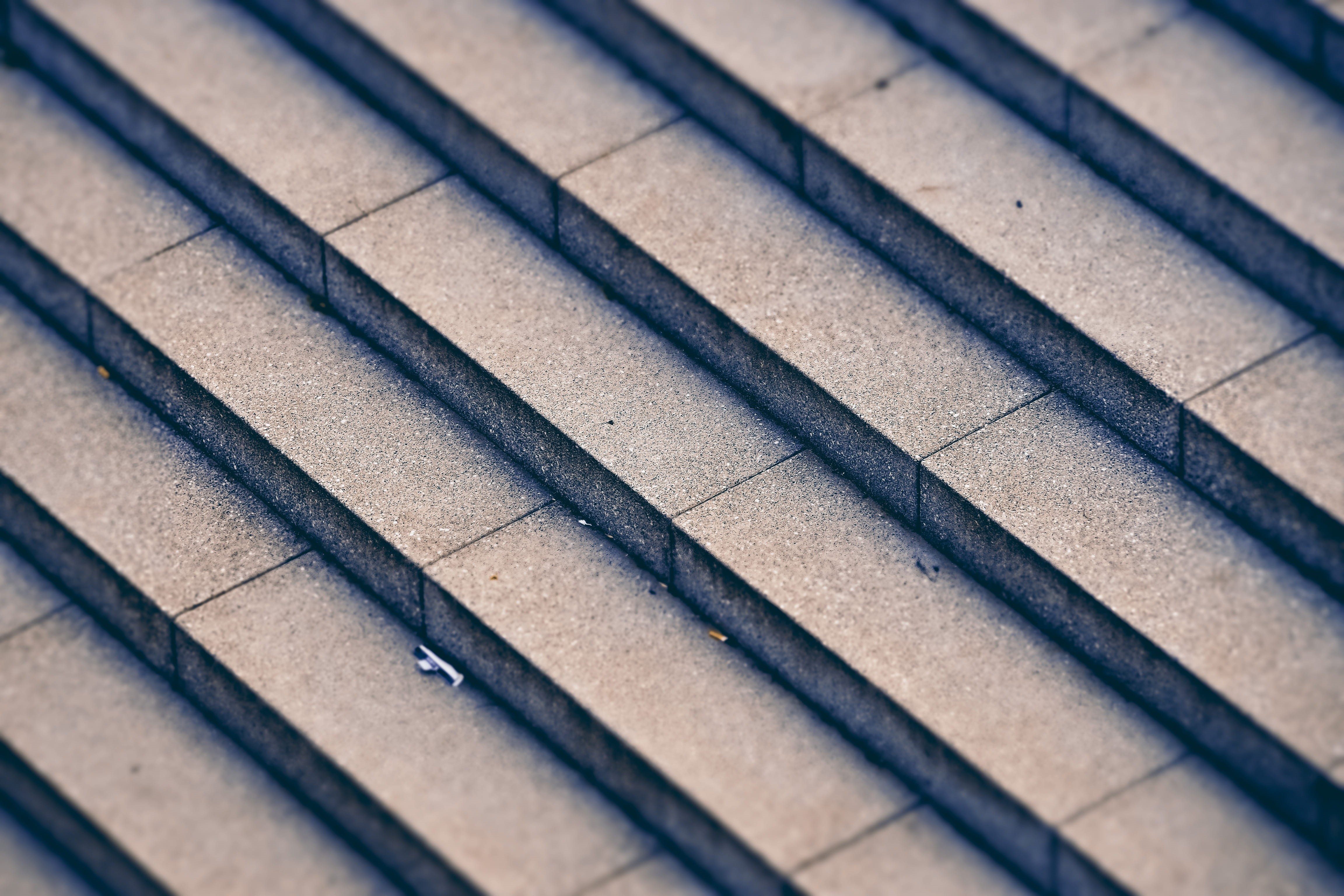 rise, success, business, gradually architecture, stone steps, striped, gray, ceramic, career, emergence, upward, tilt shift, outdoors, building, no people, HD Wallpaper