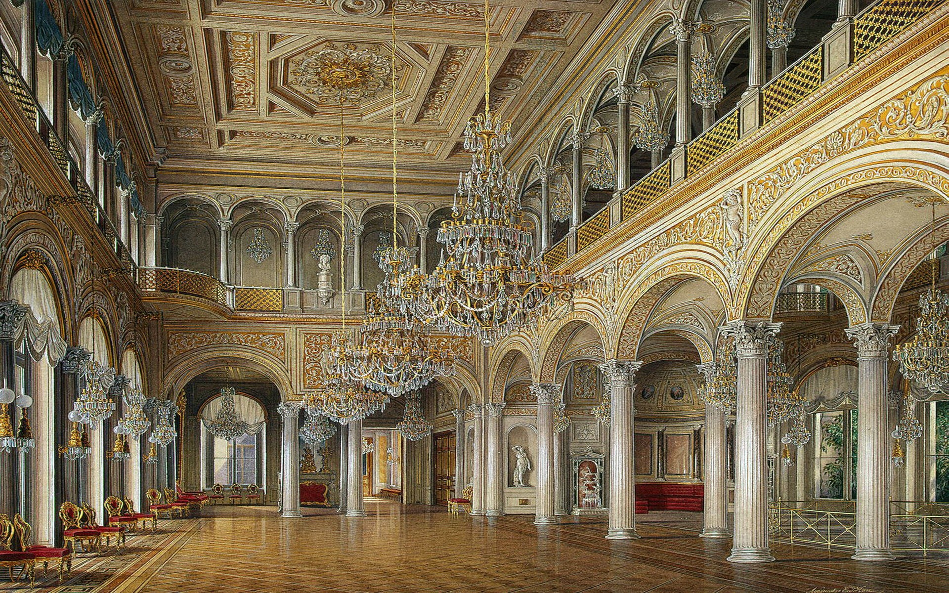 pavilion, 1080P, hermitage, museum, petersburg, hall, artist, russia, saint, unknown, HD Wallpaper