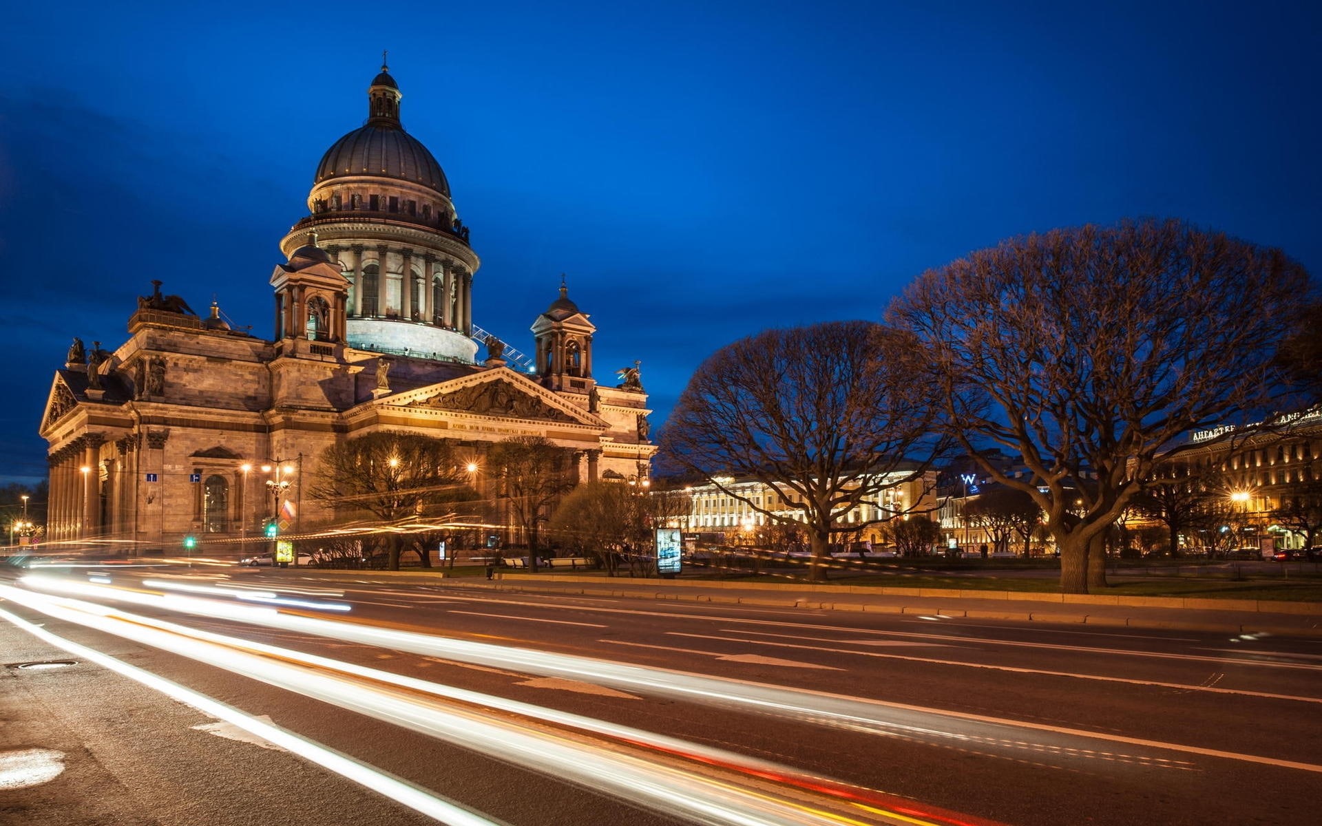 1080P, St. Petersburg, street, st, night, petersburg, lights, HD Wallpaper