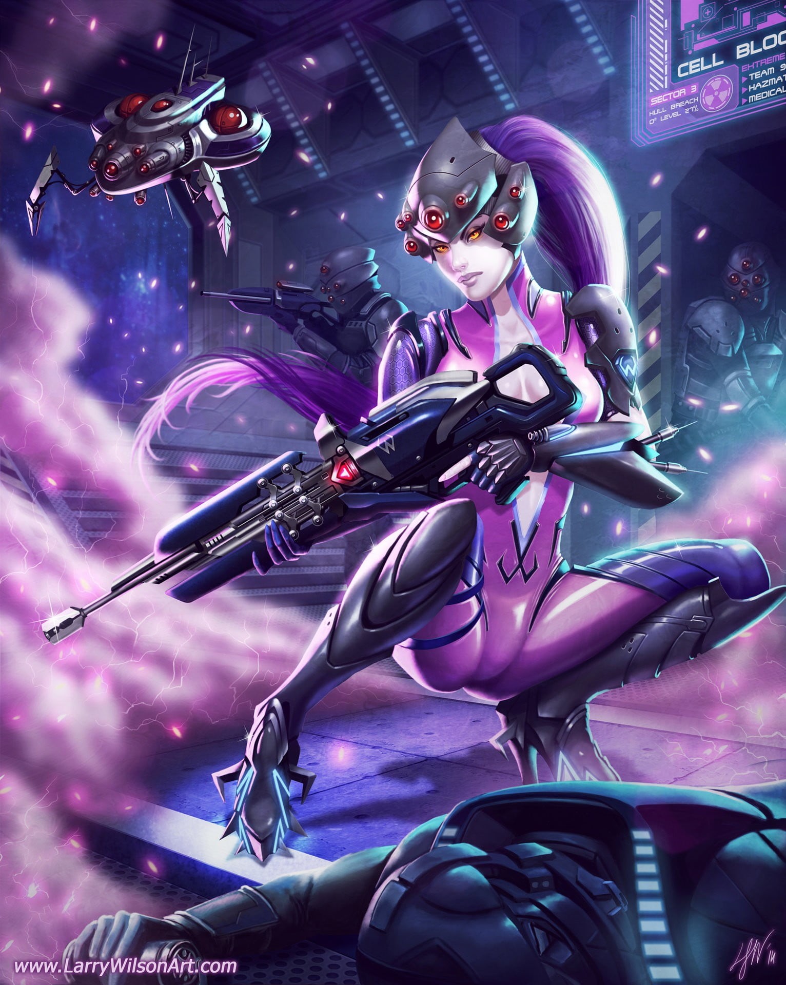 arts culture and entertainment, women, screenshot, blood, full length, young adult, occupation, adult, purple, indoors, music, illuminated, Widowmaker (Overwatch), Phone HD Wallpaper