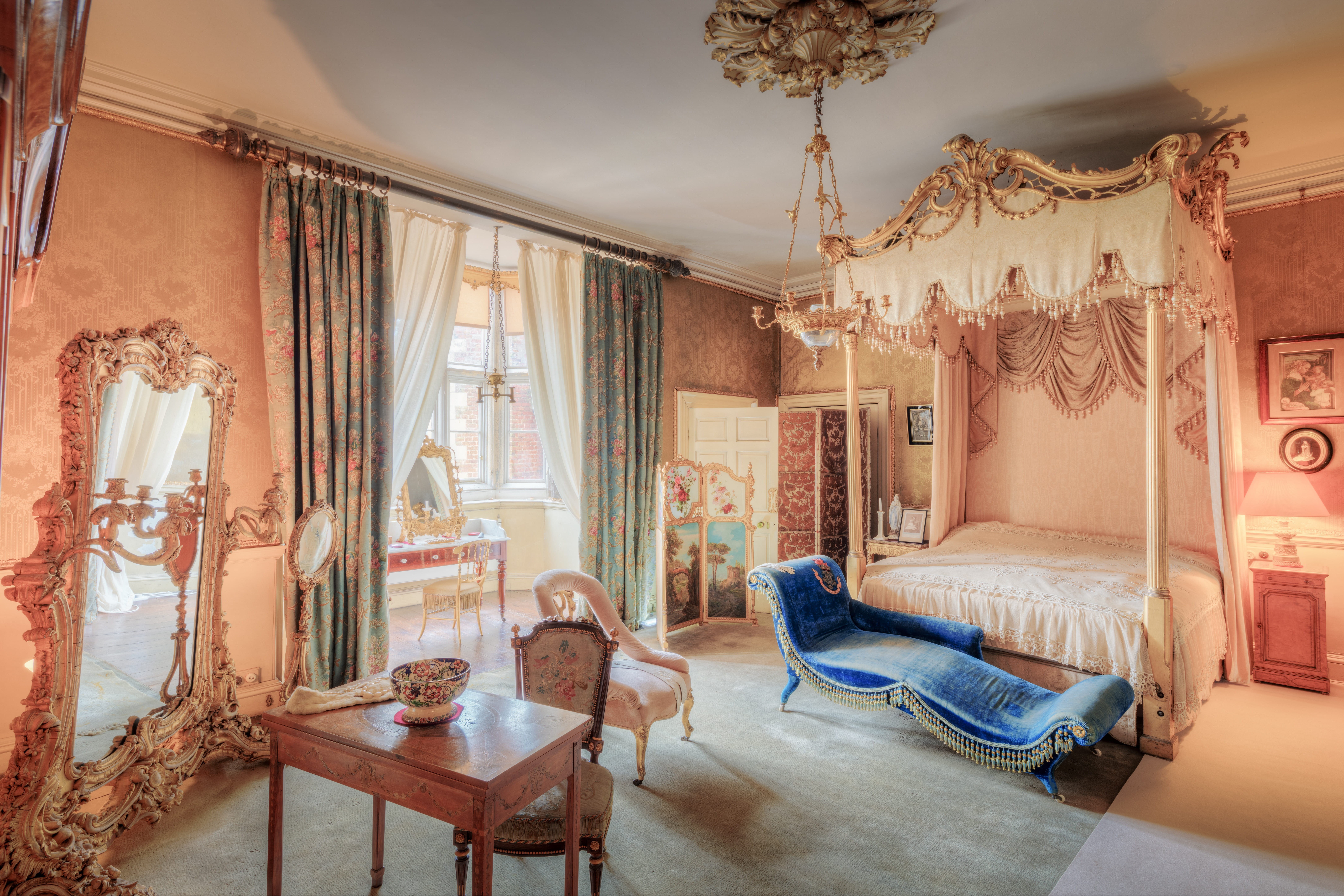burton constable hall, built structure, inside, architecture, curtain, day, home, place, furniture, historical, table, indoors, decorated, sofa, room, lighting equipment, HD Wallpaper