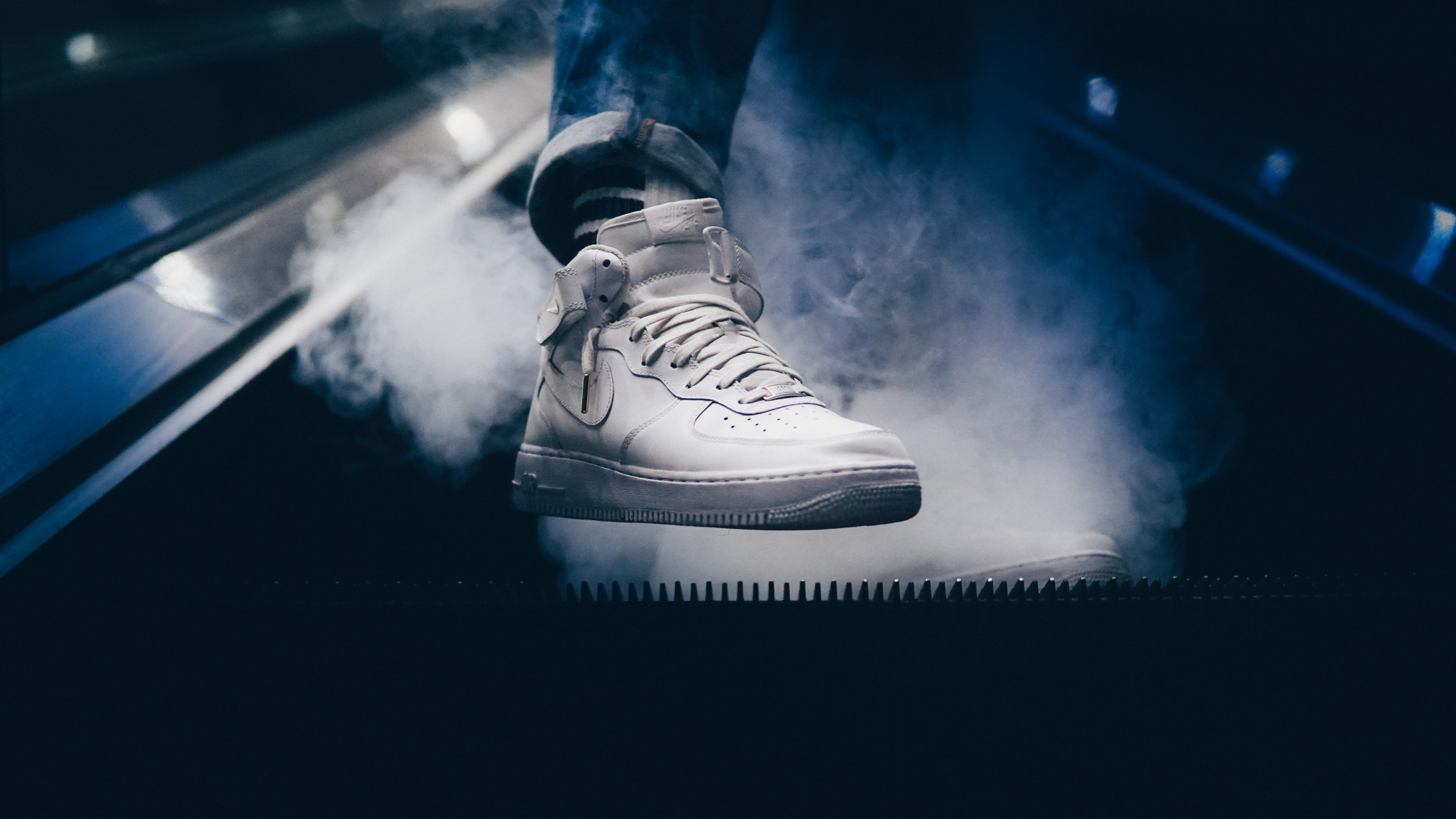 air, body part, sneaker, canvas shoe, white, cold temperature, human leg, mid, low section, shoe, sport, close-up, ice, force, style, baseball - sport, HD Wallpaper