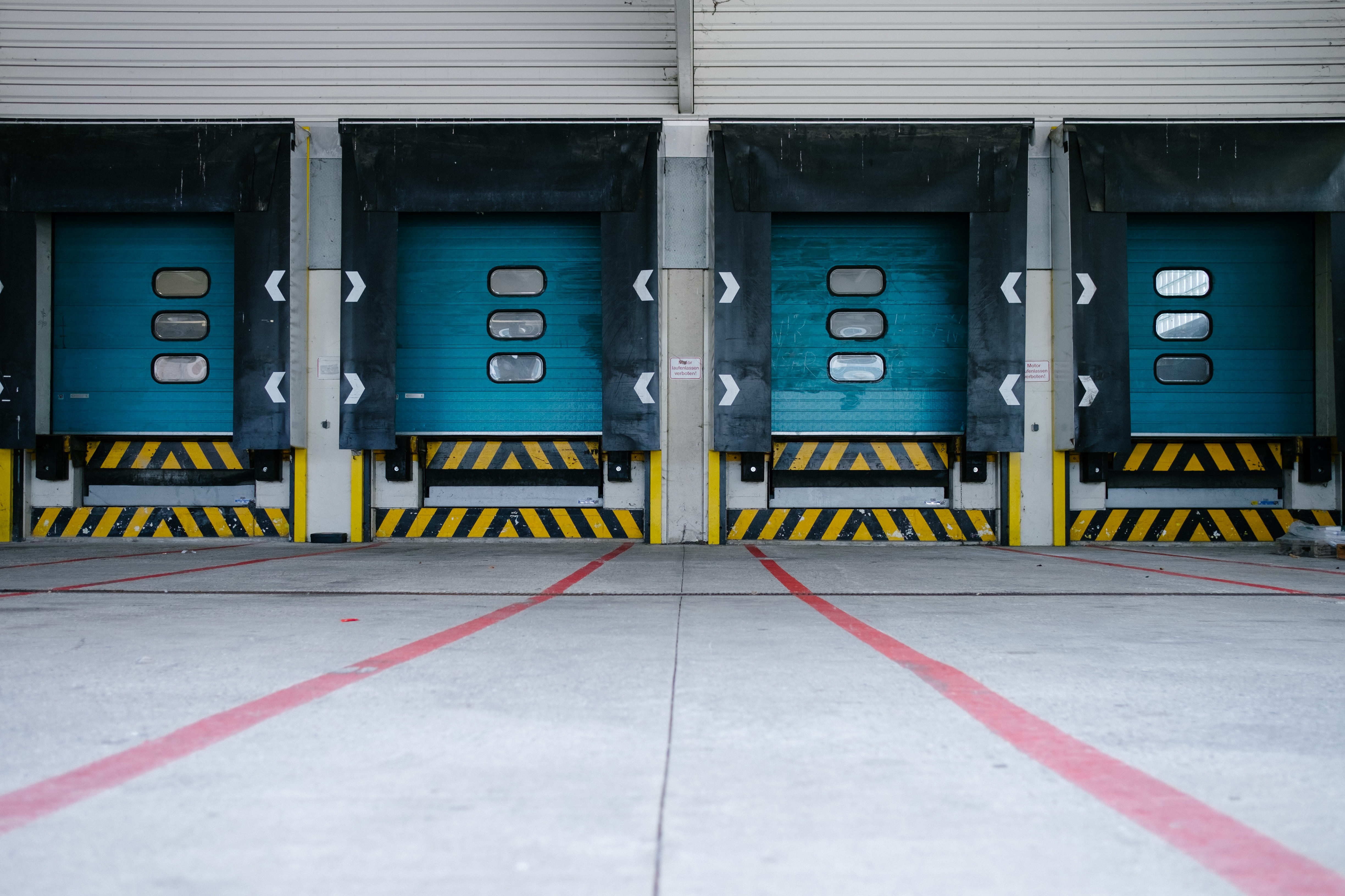 door, industry, parking, architecture, warehouse, transportation, shutter, photo, yellow, four, communication, building, number, safety, freight transportation, HD Wallpaper