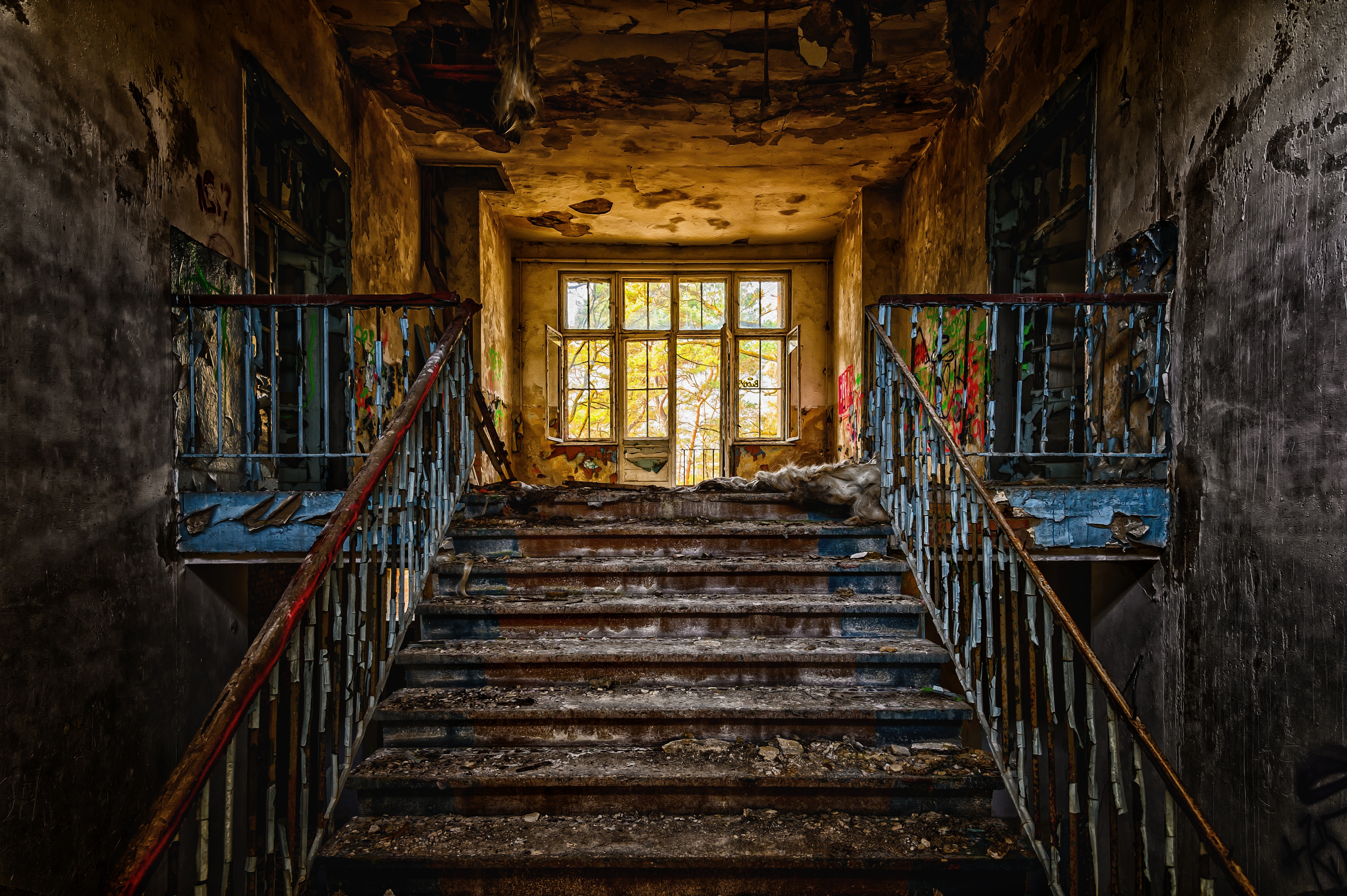 weathered, built structure, bad condition, emergence, architecture, gradually, run-down, surreal, building, old, abandoned, day, atmosphere, weird, ruined, HD Wallpaper