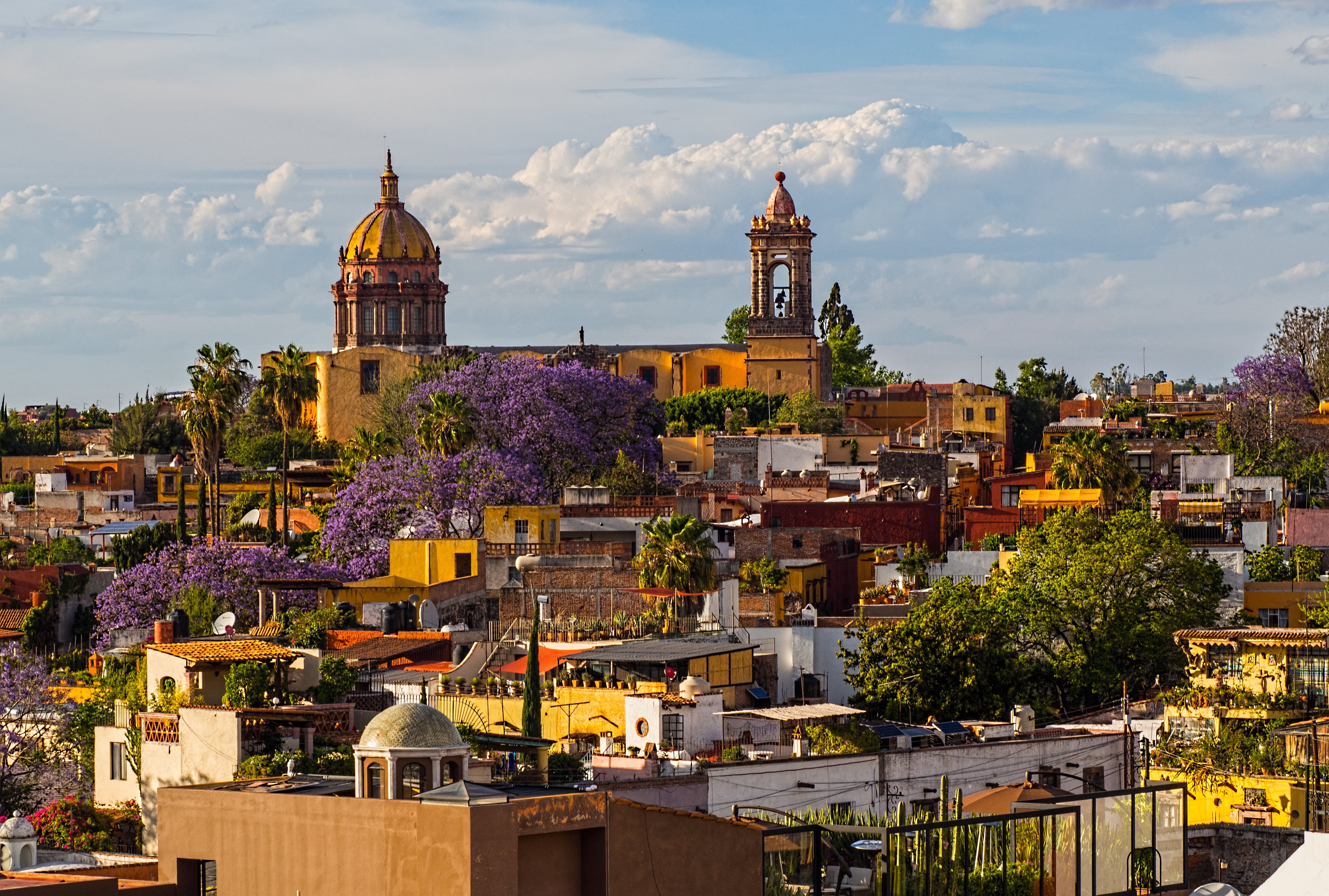 history, Color, miguel, San Miguel Allende, Architecture, town, Rosewood, daytime, Terrace, famous Place, Hotel, allende, HDR, tall, city, houses, 4K, HD Wallpaper