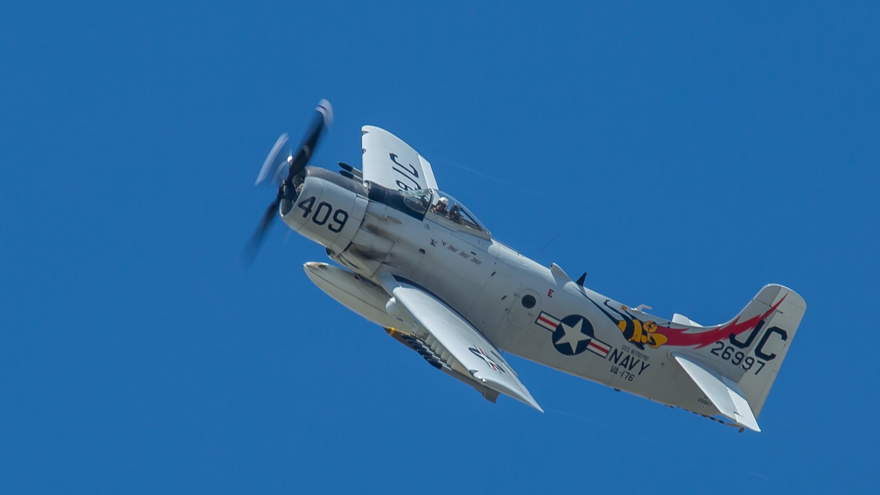 2K, Douglas AD-4N, aircraft, military aircraft, vehicle, HD Wallpaper