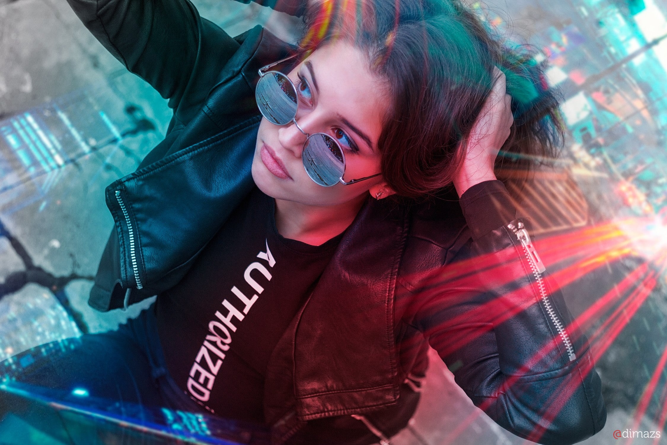 waist up, child, beautiful woman, looking, music, women with shades, lifestyles, headshot, hairstyle, young adult, adult, portrait, teenager, 1080P, lying down, HD Wallpaper