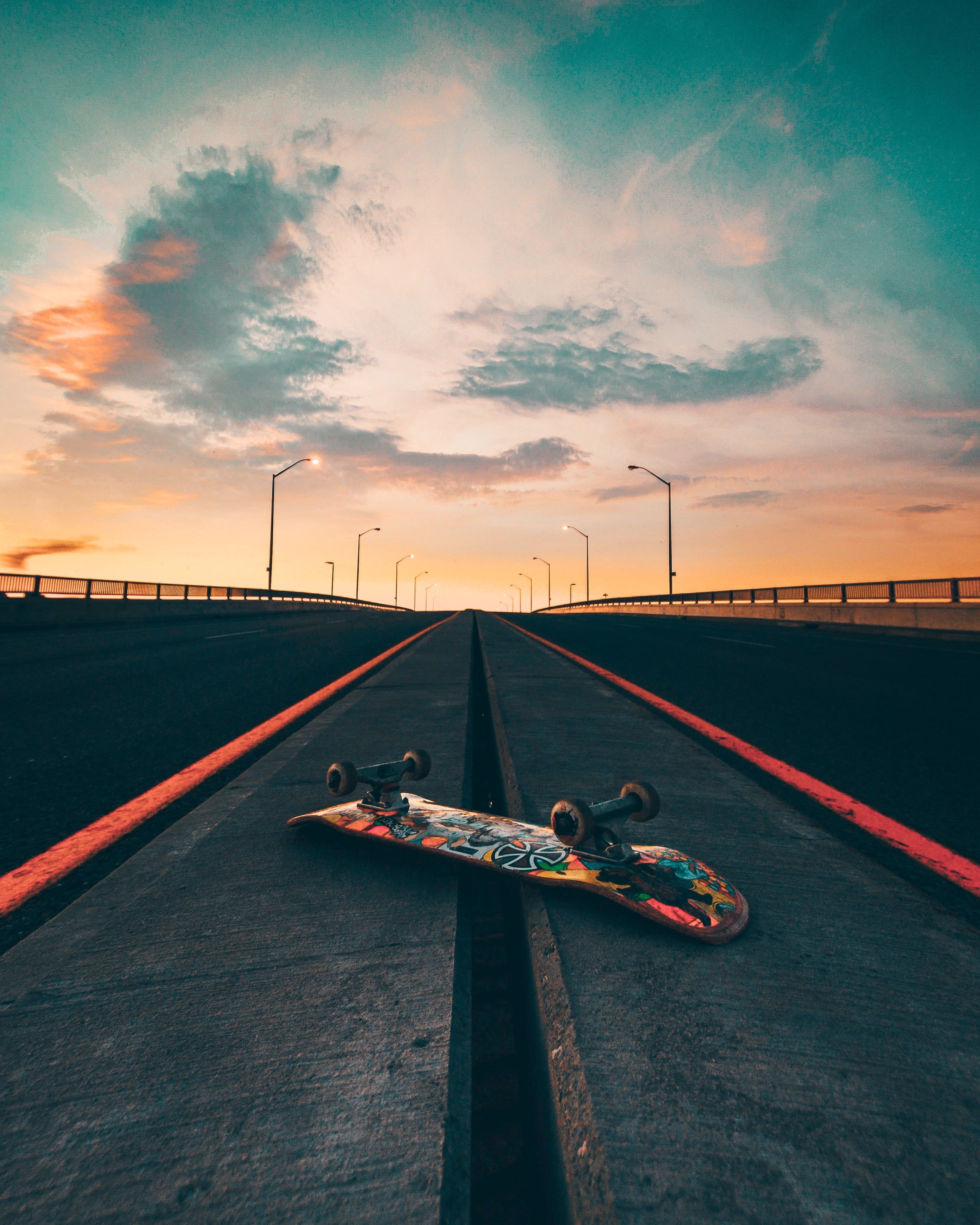 boys, street, dramatic sky, sky, moody sky, men, sunset, brown, sport, black, orange color, road, people, speed, no People, red, travel, offspring, highway, Phone HD Wallpaper