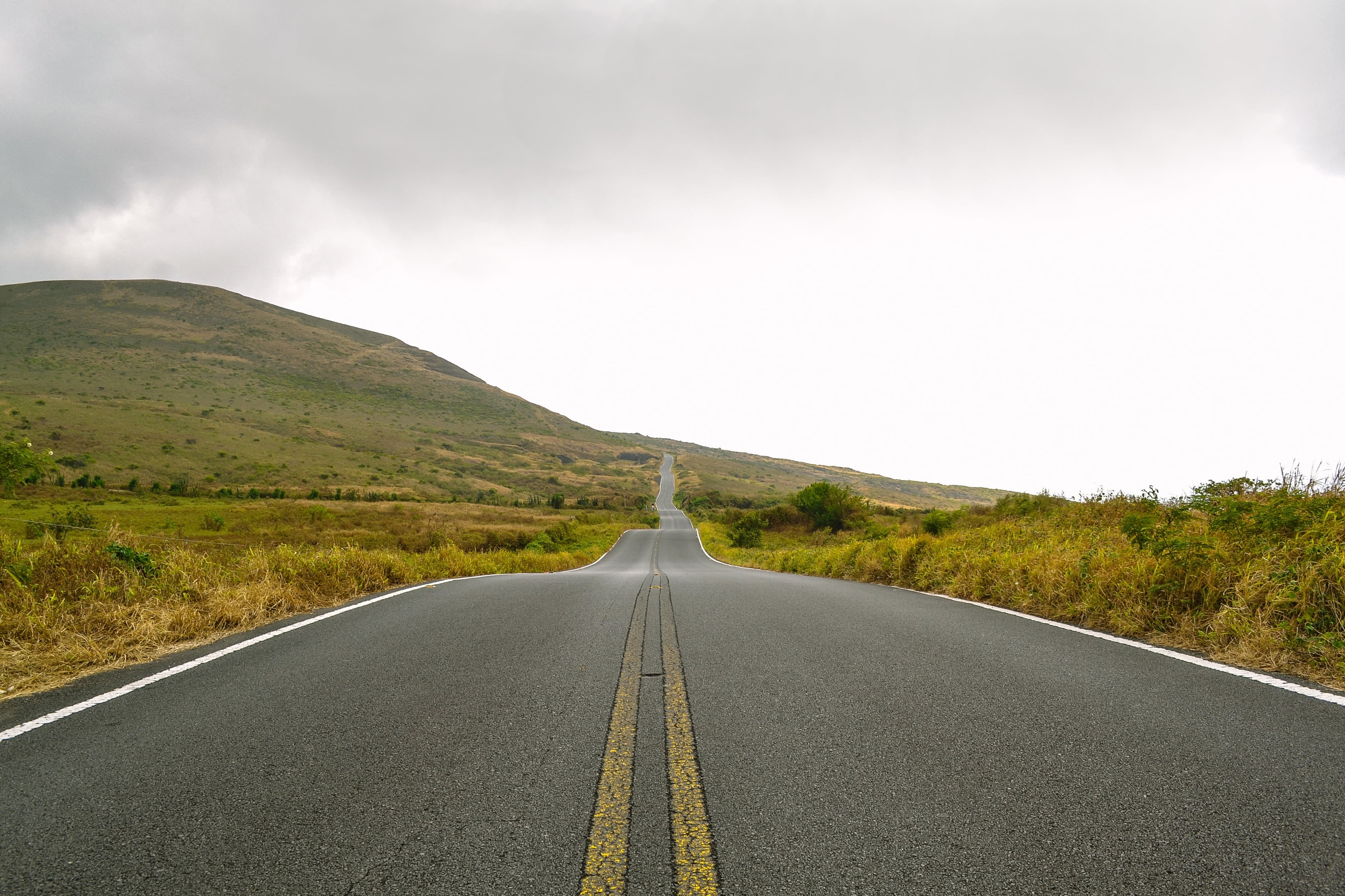 grasslands, transportation, cloud - sky, sign, grass, grasses, road, nature, highway, symbol, gray, paths, roads, direction, non-urban scene, horizon, environment, HD Wallpaper