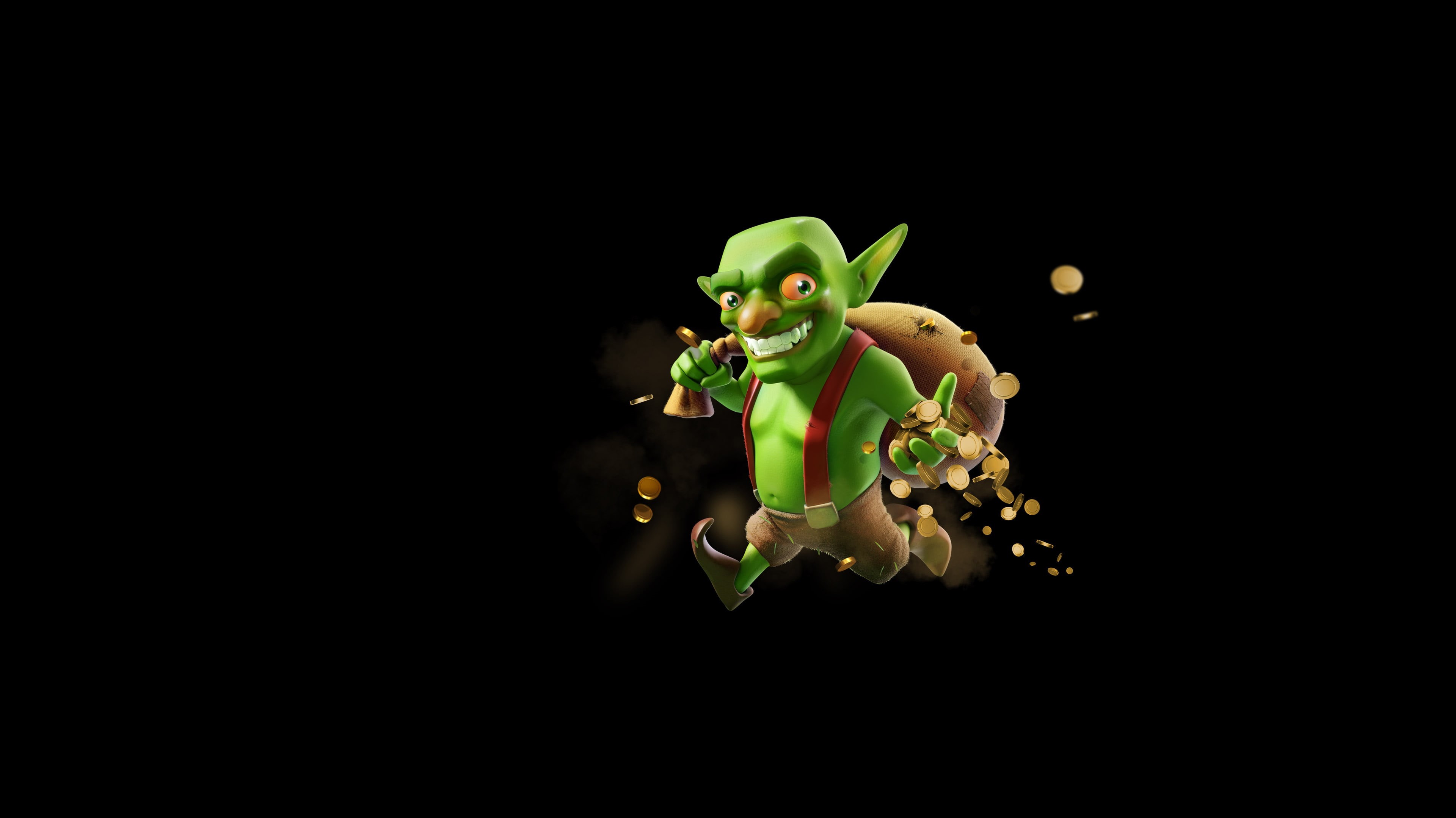 toy, black background, copy space, games, 4K, still life, animal representation, animal wildlife, nature, motion, clash of clans, no people, animal, mid-air, HD Wallpaper