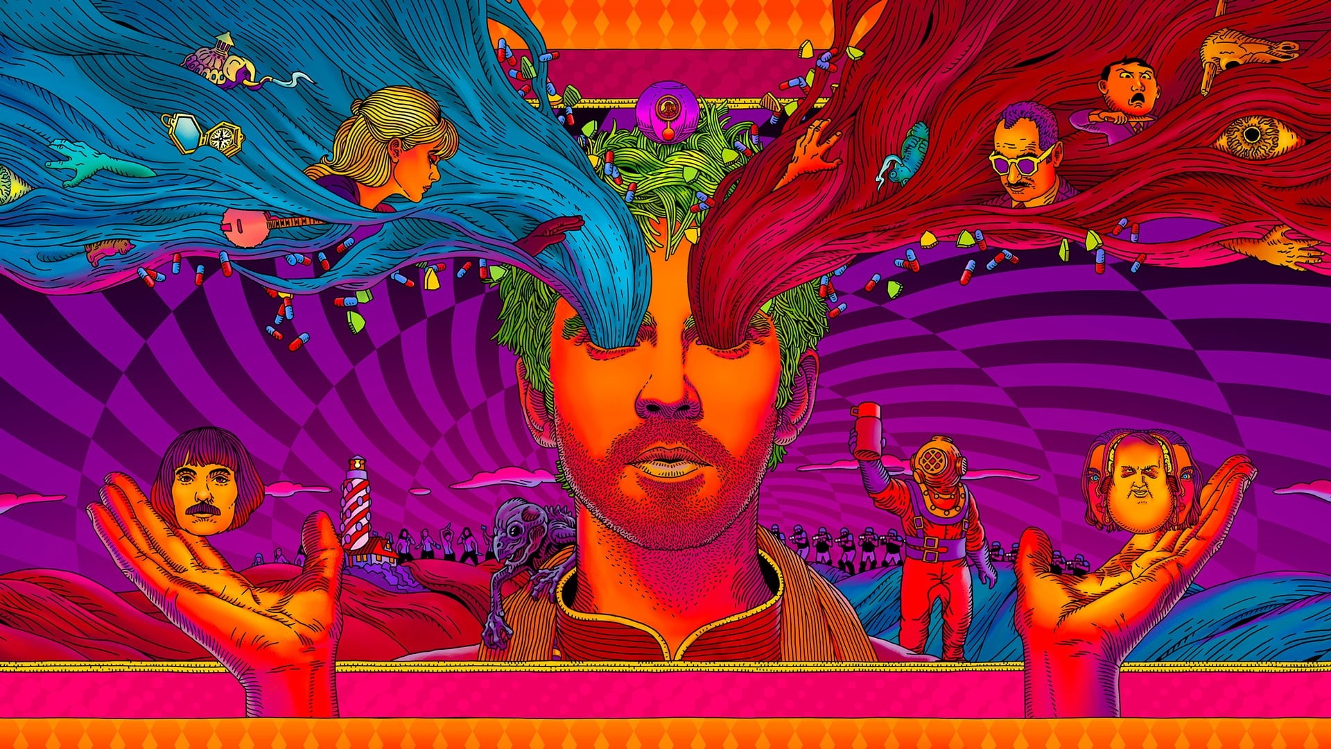 Marvel Comics, X-Men, artwork, Mutant, Legion FX, 1080P, David Haller, tv series, HD Wallpaper