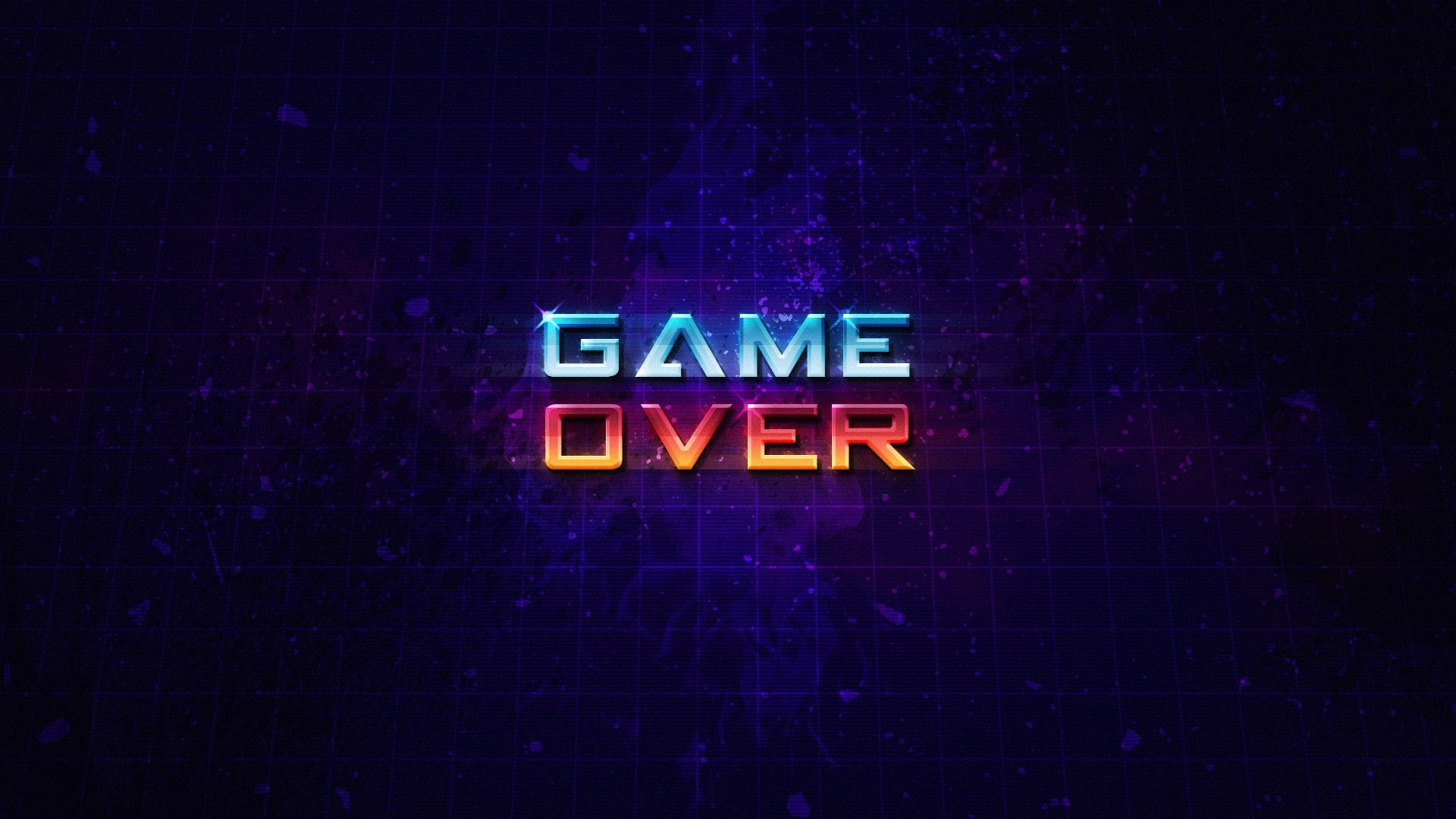 graphic design, 1080P, game, graphics, game over, HD Wallpaper