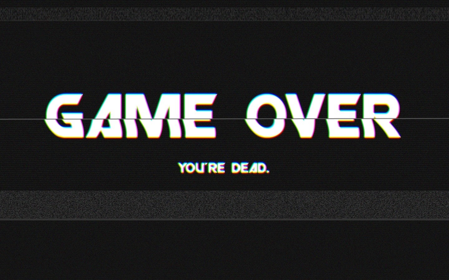 GAME OVER, glitch art, video games, 720P, HD Wallpaper