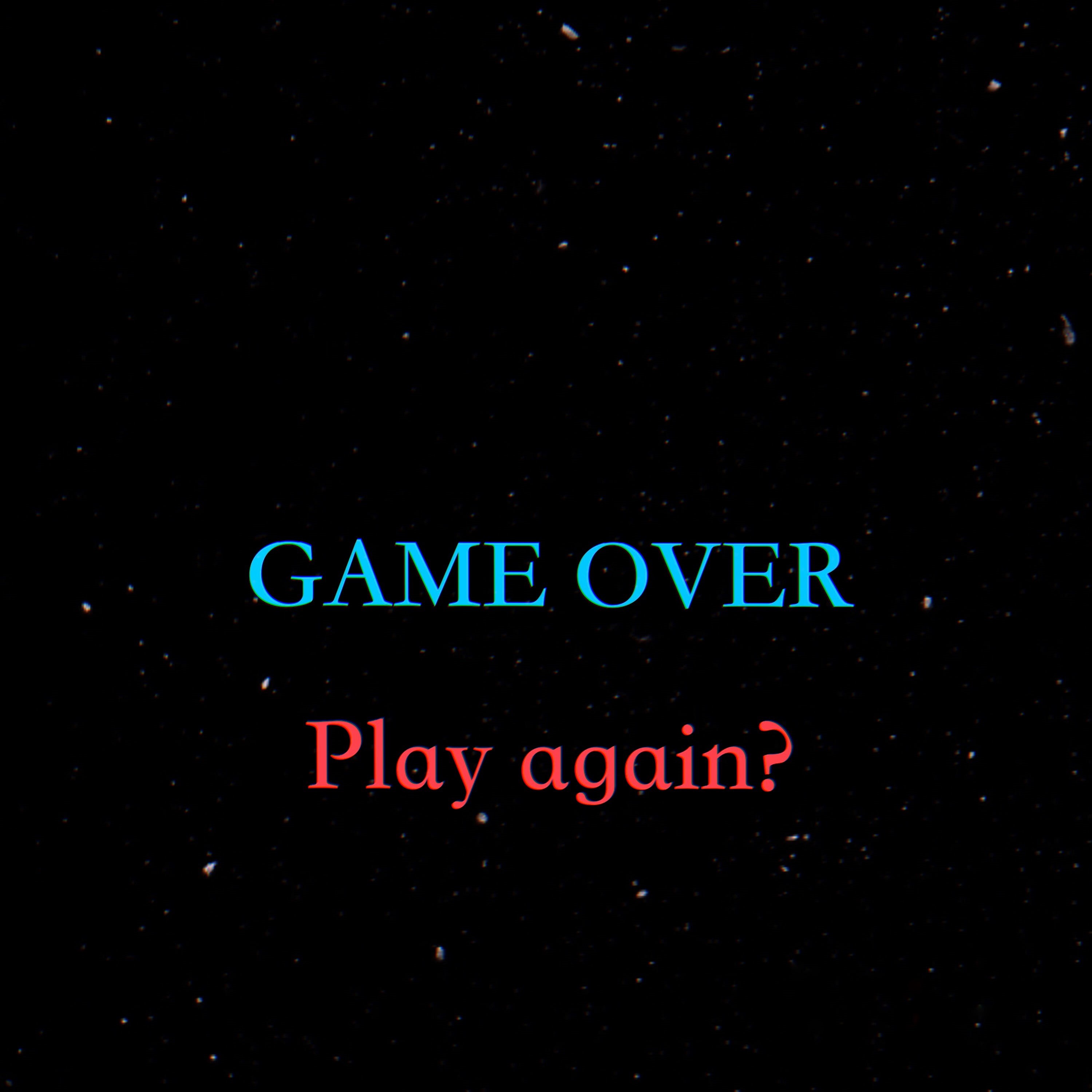game over, no people, sign, red, western script, black background, copy space, information, 2K, studio shot, indoors, astronomy, capital letter, message, Phone HD Wallpaper