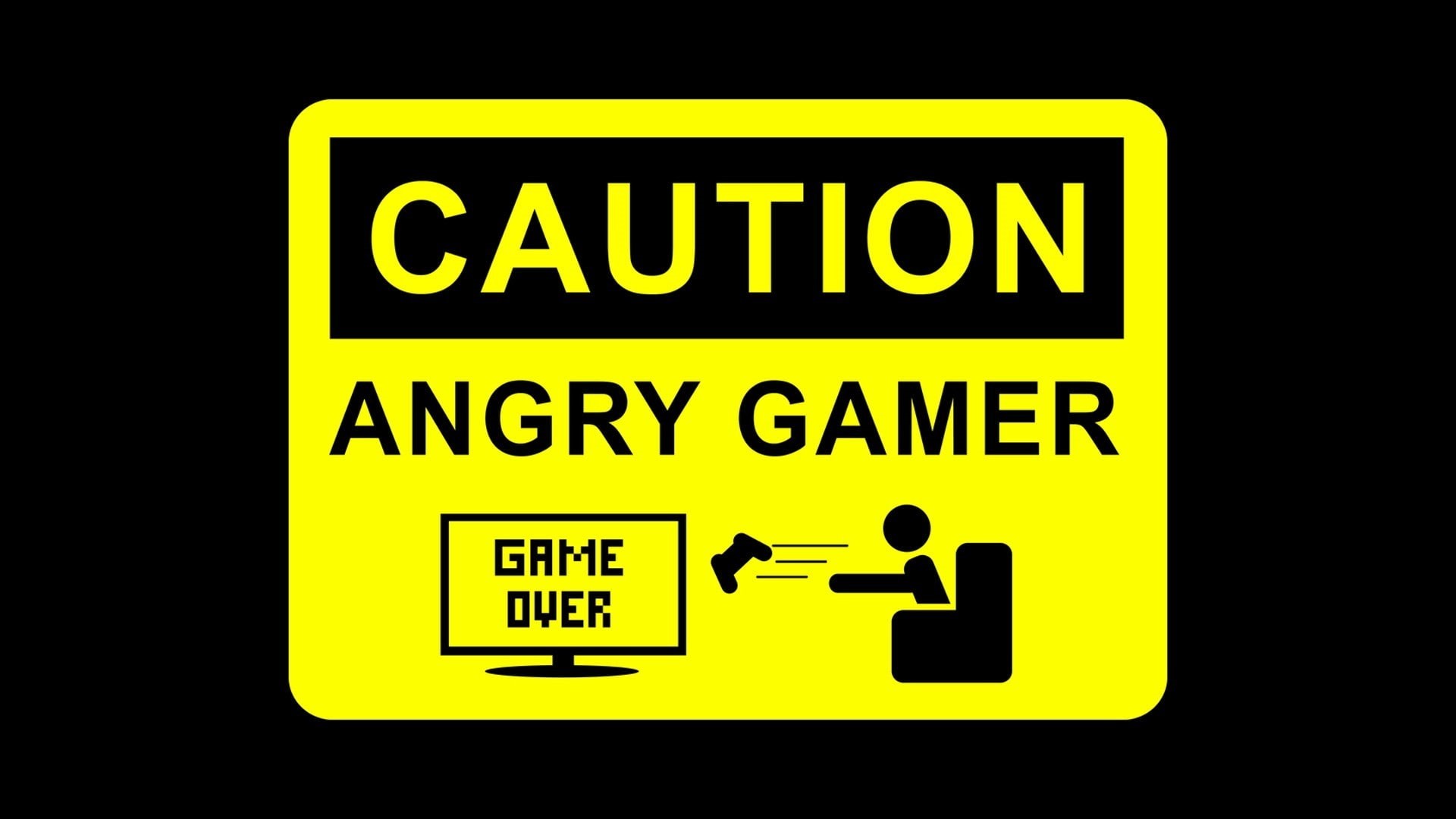 computer, humor, 1080P, minimalism, GAME OVER, gamers, video games, sign, typography, HD Wallpaper