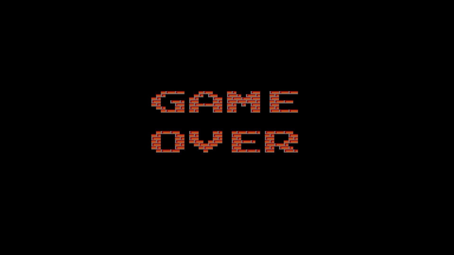 The game, Game, Battle City X, Over, Zastava, Retro, Tanchiki, Minimalism, Game over, 1080P, HD Wallpaper