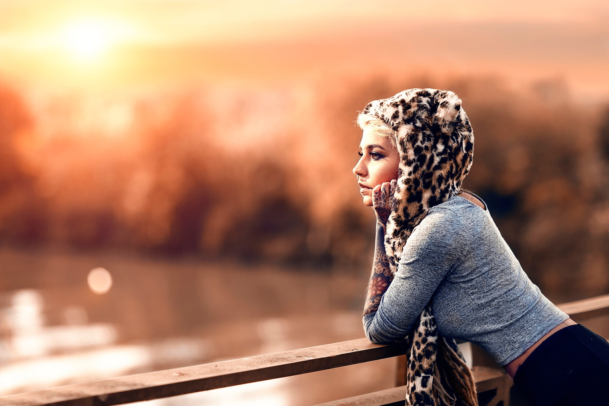 tattoo, girl, Alessandro Di Cicco, 1080P, Bridge Thinker, HD Wallpaper